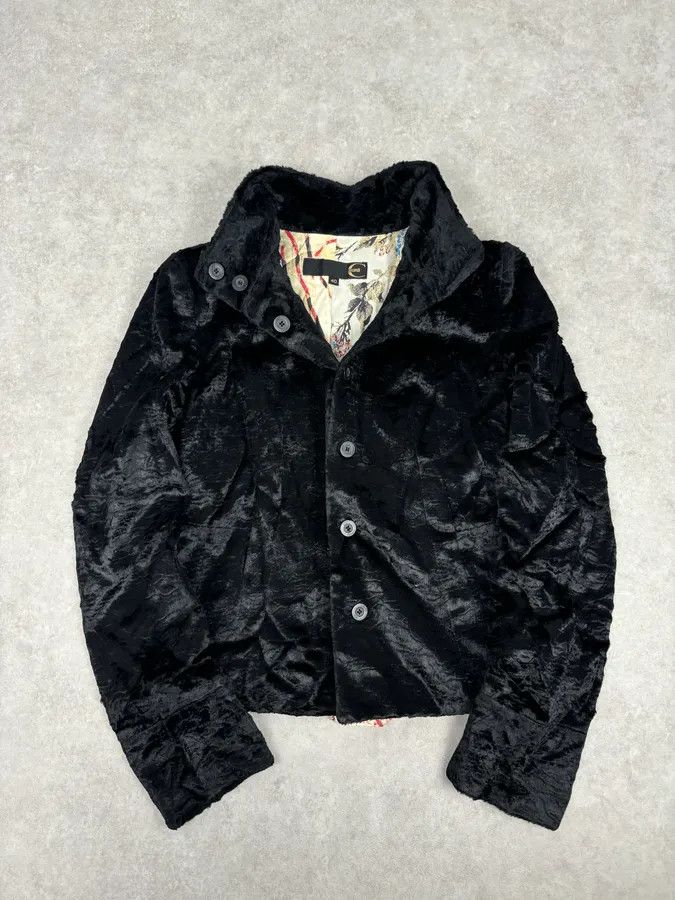 Just Cavalli 2000s Cavalli Black Faux Fur Light Jacket Size S / US 4 / IT 40 - 1 Thumbnail