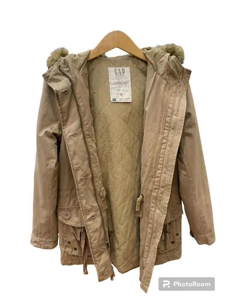 Gap GAP fur hoodie military anorak khaki jacket LGB style Size US M / EU 48-50 / 2 - 8 Thumbnail
