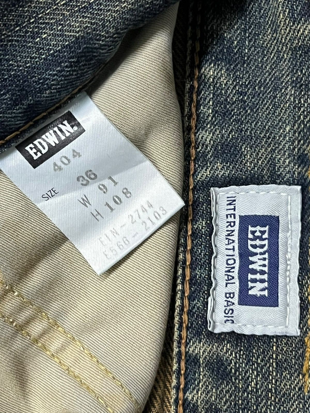 Edwin Baggy Vintage Edwin 404 Japan - Faded Mud Wash Jeans Size US 37 - 13 Thumbnail