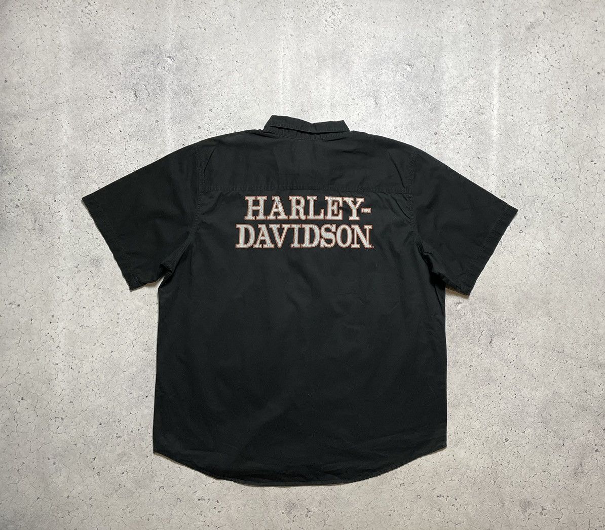 Harley Davidson × Vintage Vintage Short Sleeve Button Harley Davidson Shirt Big Logo Size US XXL / EU 58 / 5 - 2 Thumbnail