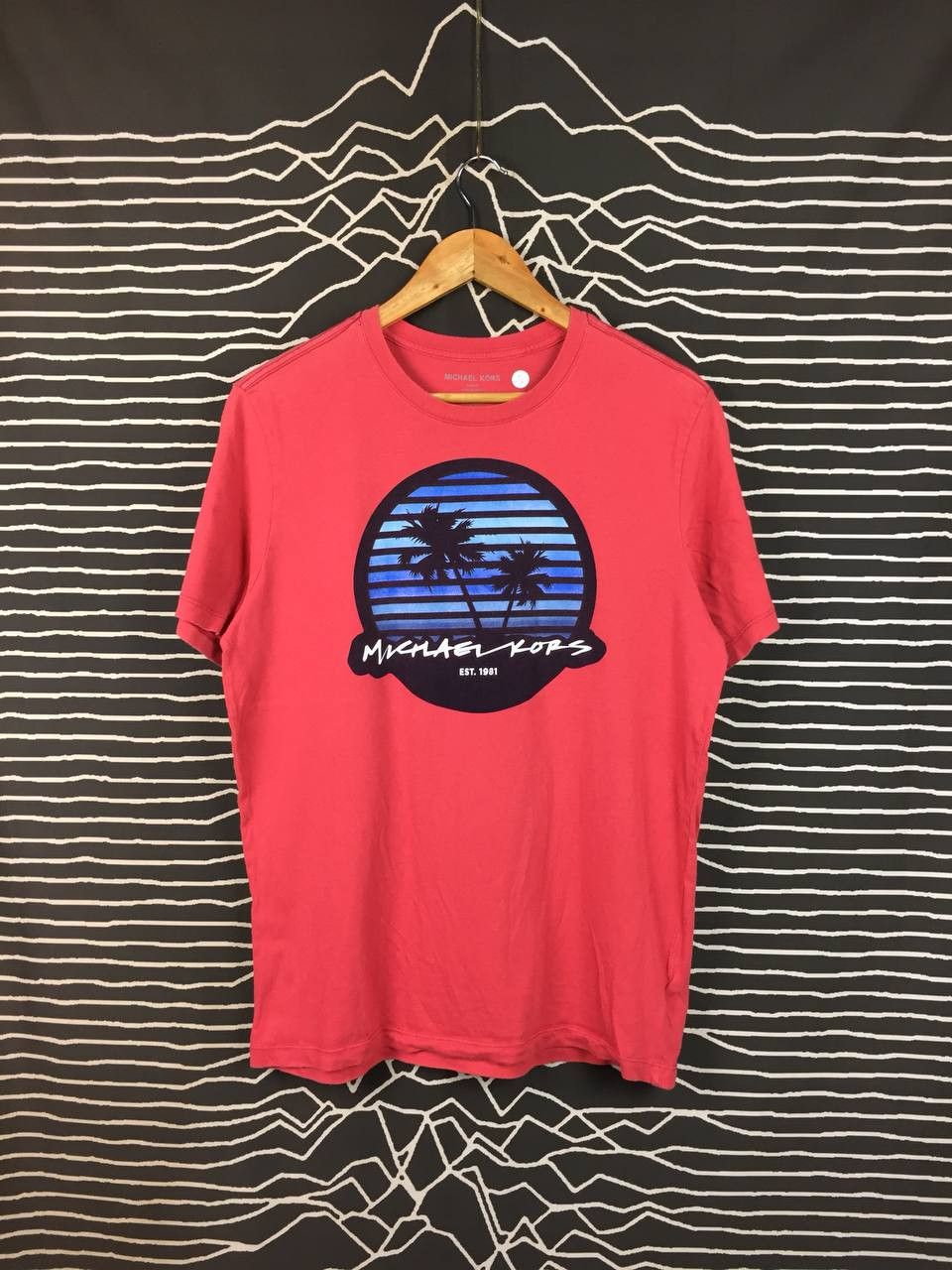 Michael Kors Michael Kors Coral Tropical Palm Tree Sunset Graphic Tee Size US S / EU 44-46 / 1 - 2 Thumbnail