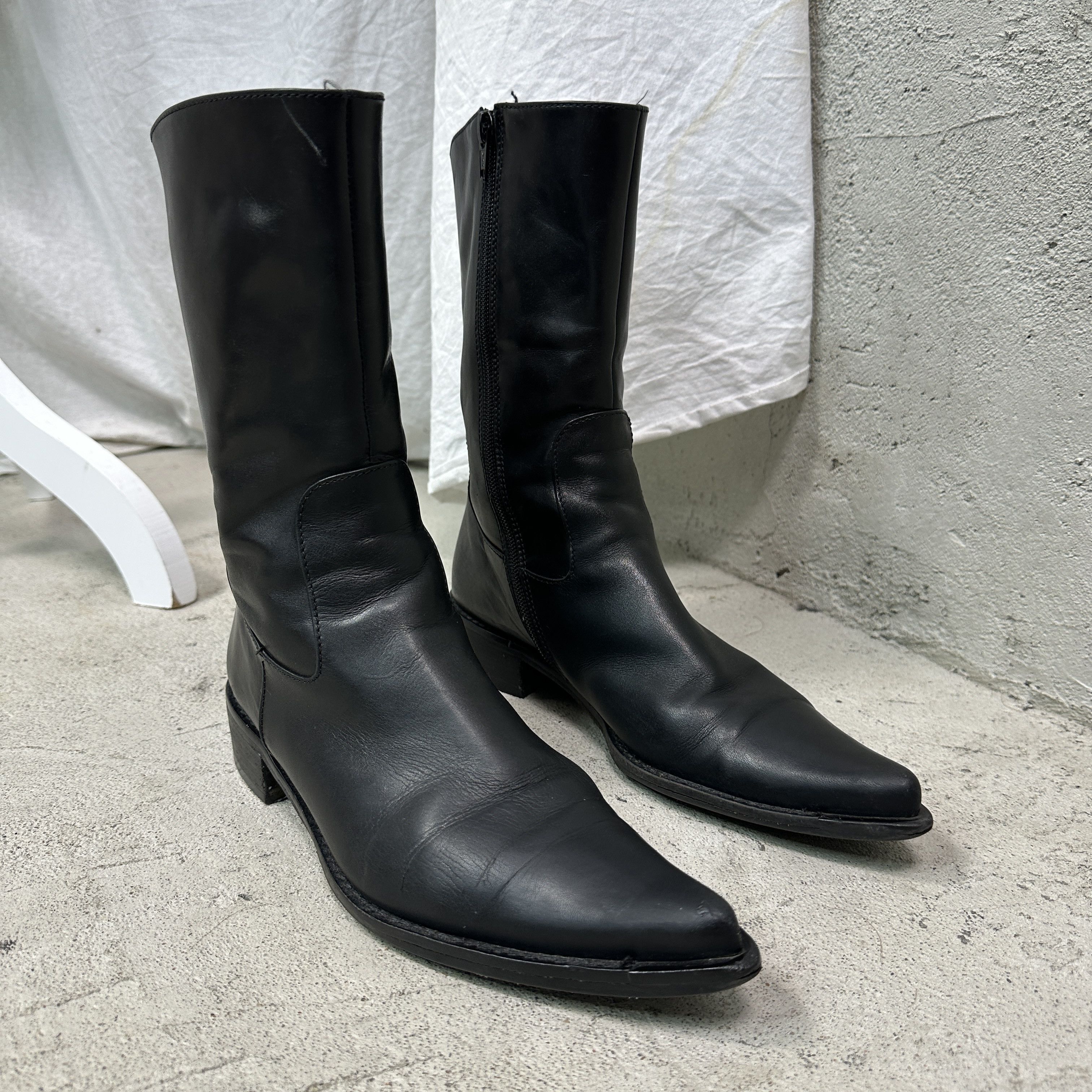 Pollini Vintage Grunge Leather Studio Pollini Boots Y2K Size US 8 / IT 38 - 5 Thumbnail