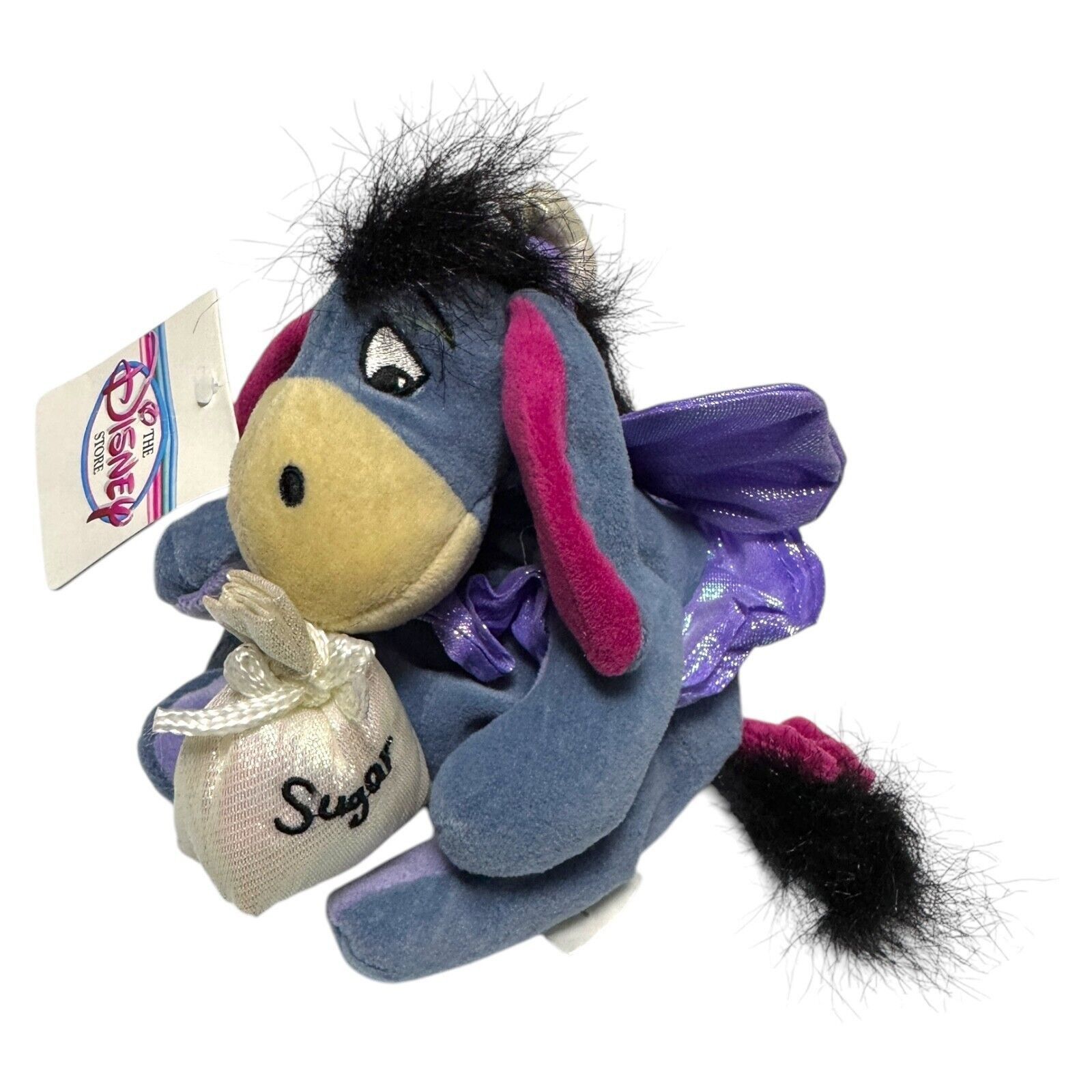 Disney NWT 90s Disney Store SUGAR EEYORE Vintage DISNEY Mini Beanie Size ONE SIZE - 1 Thumbnail