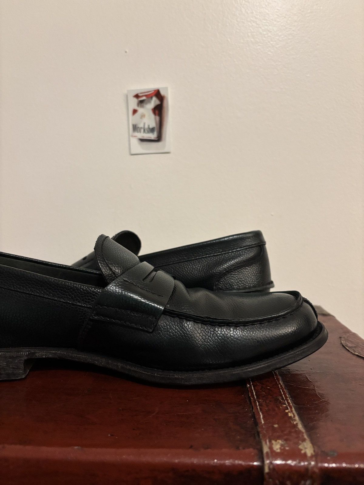 Prada Prada Spazzolato Penny Loafers Dark Green / Black Size US 9 / EU 42 - 18 Thumbnail