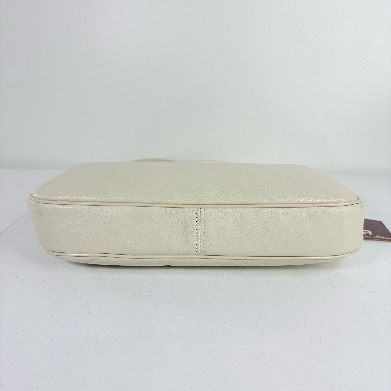 Etienne Aigner VTG 60 70s ETIENNE AIGNER Shoulder Handbag Ivory Leather NOS Size ONE SIZE - 8 Thumbnail
