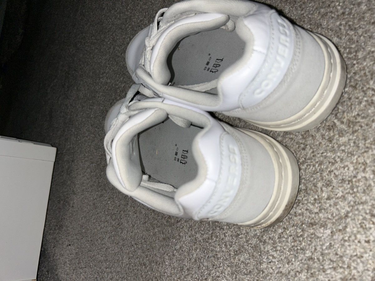 Converse Converse All Star White Leather Sneakers Size US 12 / EU 45 - 4 Thumbnail