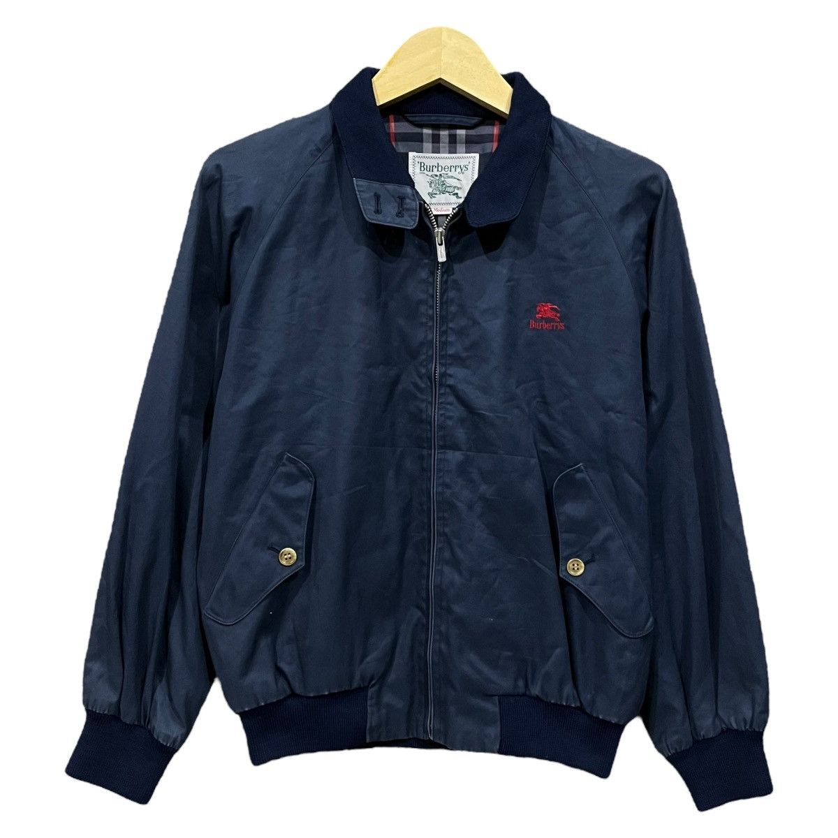 Burberry × Vintage Vintage Burberrys Plaid Linned Casual Zipper Jacket Size US M / EU 48-50 / 2 - 1 Thumbnail