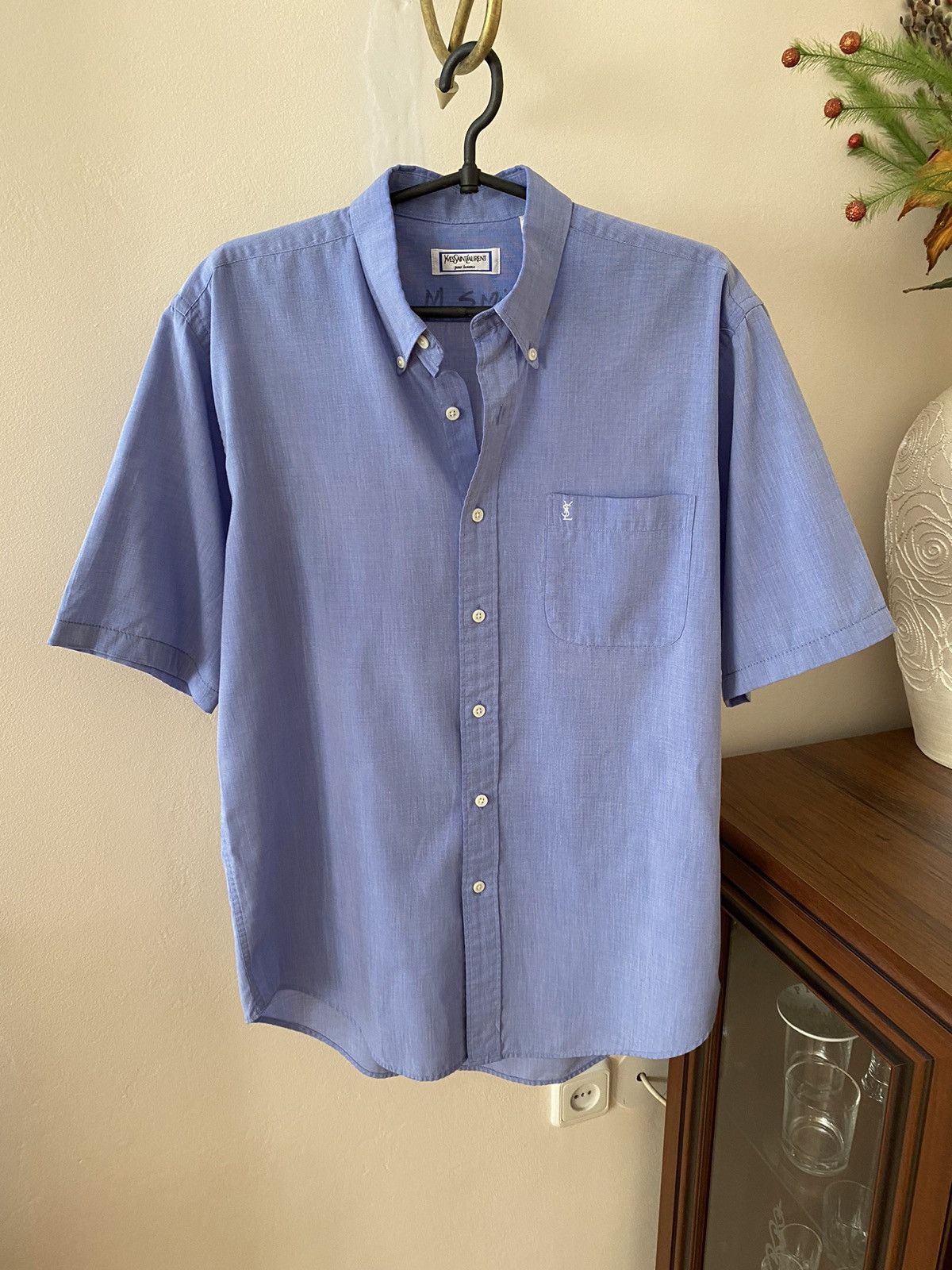 Yves Saint Laurent Vintage Yves Saint Laurent YSL Shirt Button Up Size US L / EU 52-54 / 3 - 3 Thumbnail