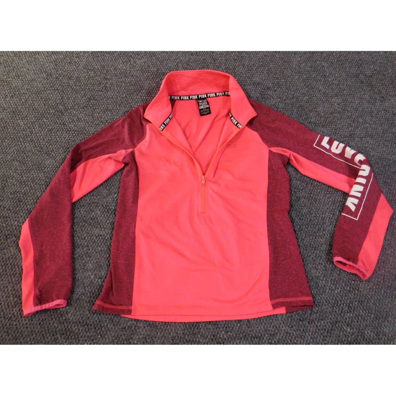 Victoria's Secret Victoria's Secret PINK Sweatshirt Pullover Women Medium Blue Logo Stretch Mock Neck 1/4 Zip Classic 90s Event Size M / US 6-8 / IT 42-44 - 2 Thumbnail
