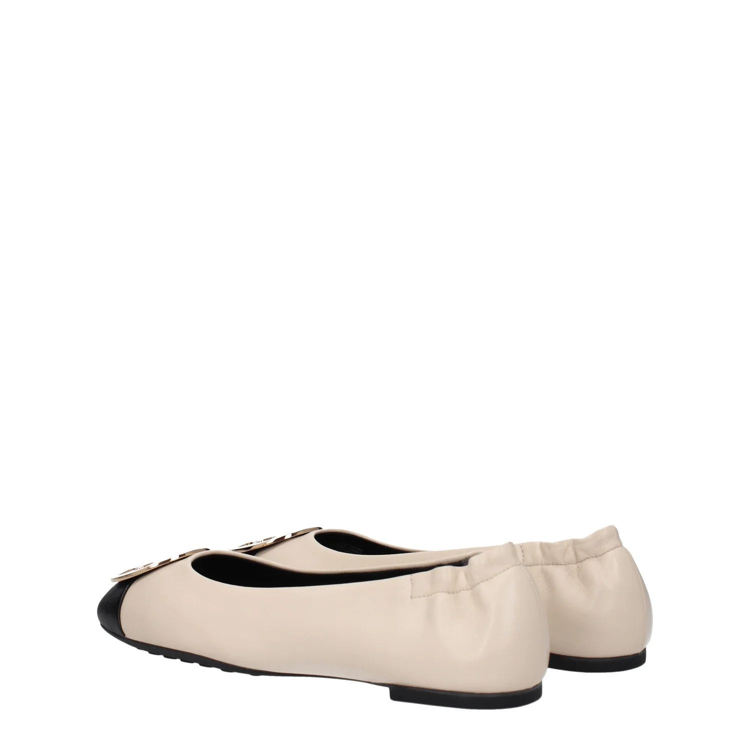 Tory Burch ob1o1e1124 Leather Ballet Flats in Beige & Black Size US 6 / IT 36 - 4 Thumbnail