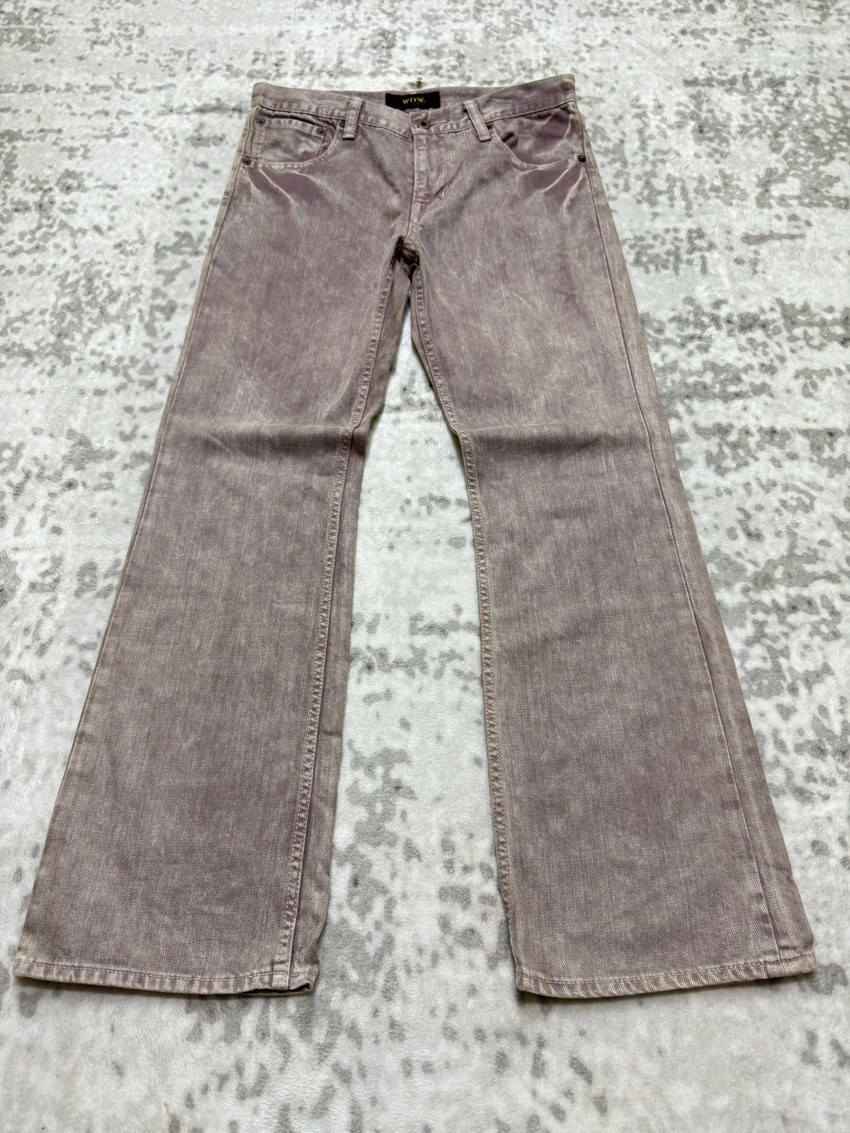 If Six Was Nine Vintage Flared WOW Jeans Acid Wash Purple Denim Size US 30 / EU 46 - 1 Thumbnail