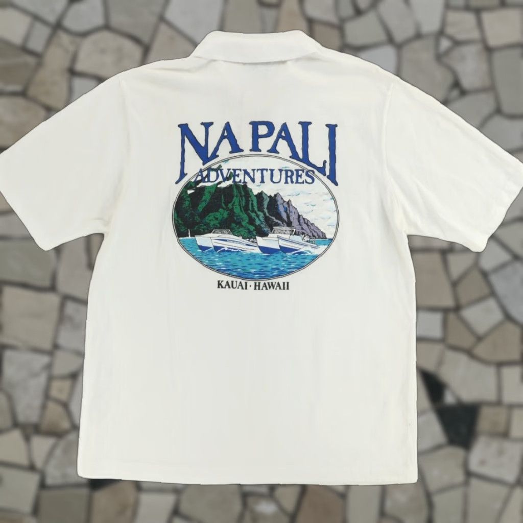 Hanes VINTAGE Hanes Napali Hawaii Solid Polo Shirt White Men L Size US L / EU 52-54 / 3 - 1 Thumbnail