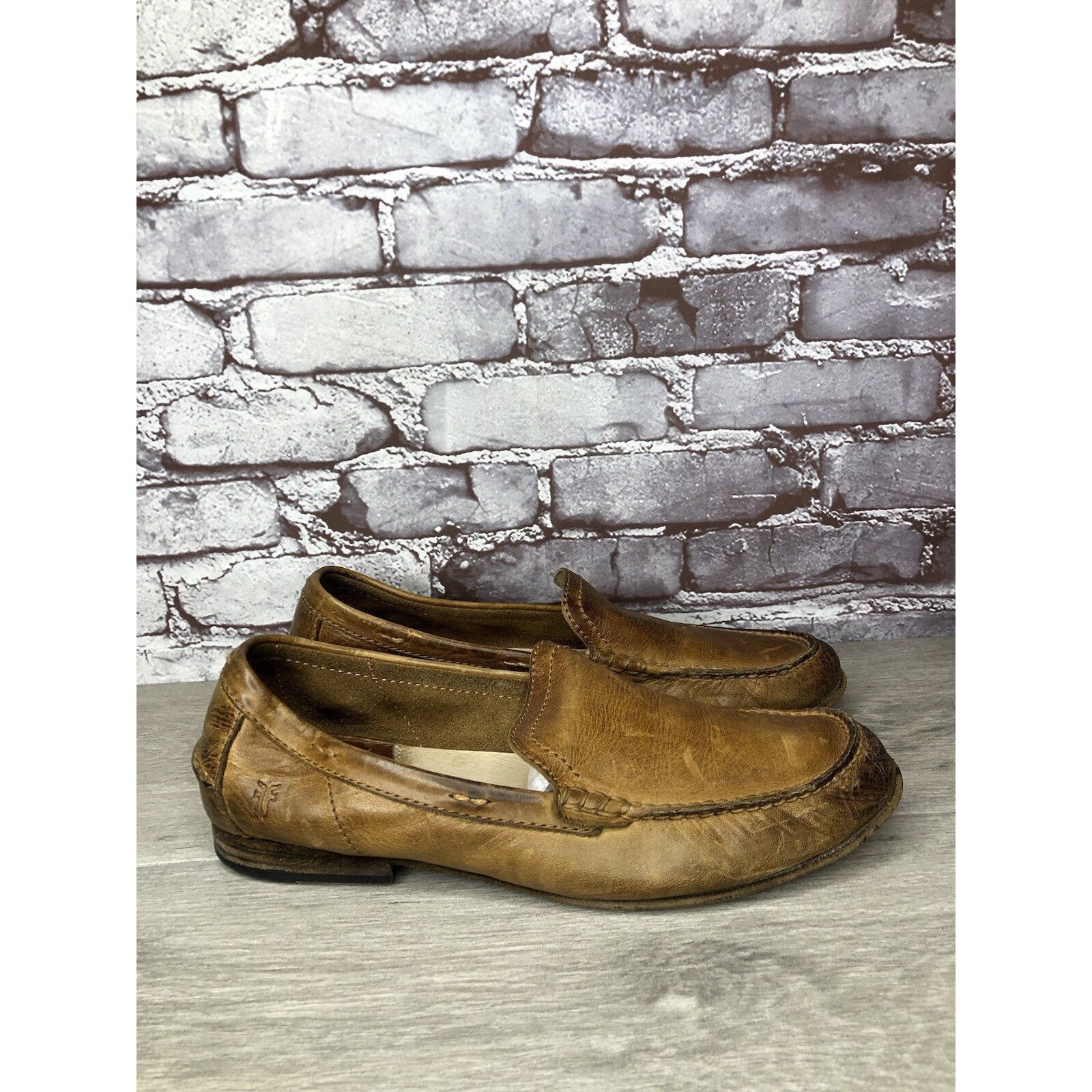 Frye FRYE Loafer Brown Leather Slip On Comfort Moccasin Driver Me Size US 11 / EU 44 - 3 Thumbnail