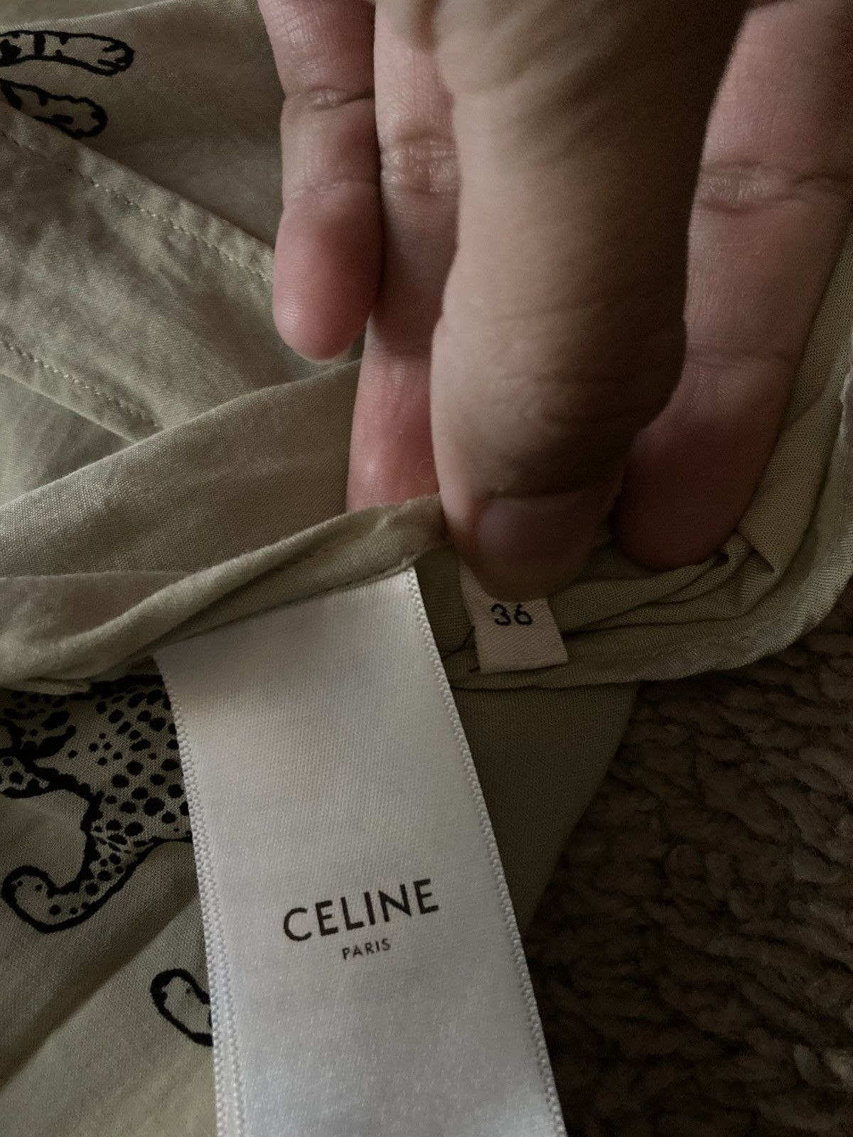 Celine SS22 Celine Jaguar Animal Print Viscose Feline Tailcoat Hedi Size US XS / EU 42 / 0 - 8 Thumbnail