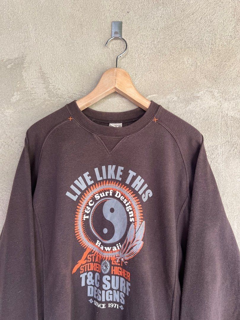 Vintage T&c Surf Design Hawaii Sweatshirt Size US M / EU 48-50 / 2 - 3 Thumbnail