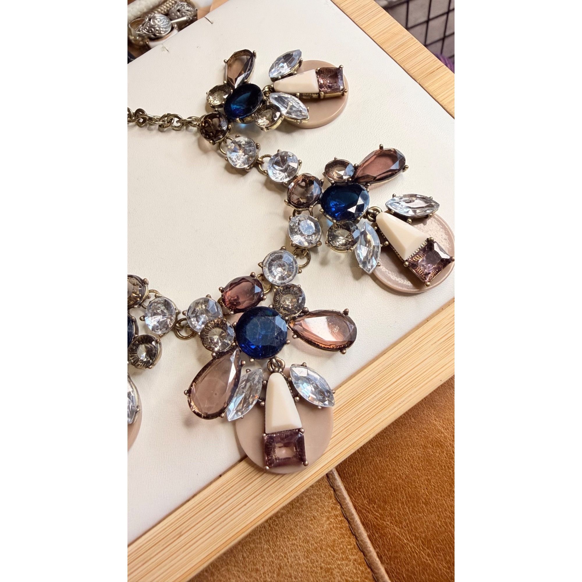J.Crew J Crew Statement Necklace With Multicolor Gemstones & Gold-T Size ONE SIZE - 6 Thumbnail