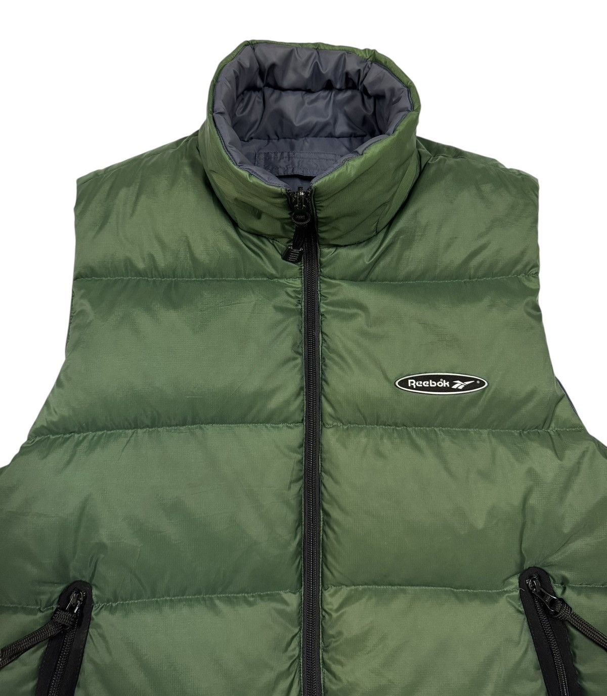 Reebok × Vintage Vtg🔥Reebok Puffer Goose Down Reversible Vest Jacket Size 40L - 5 Thumbnail