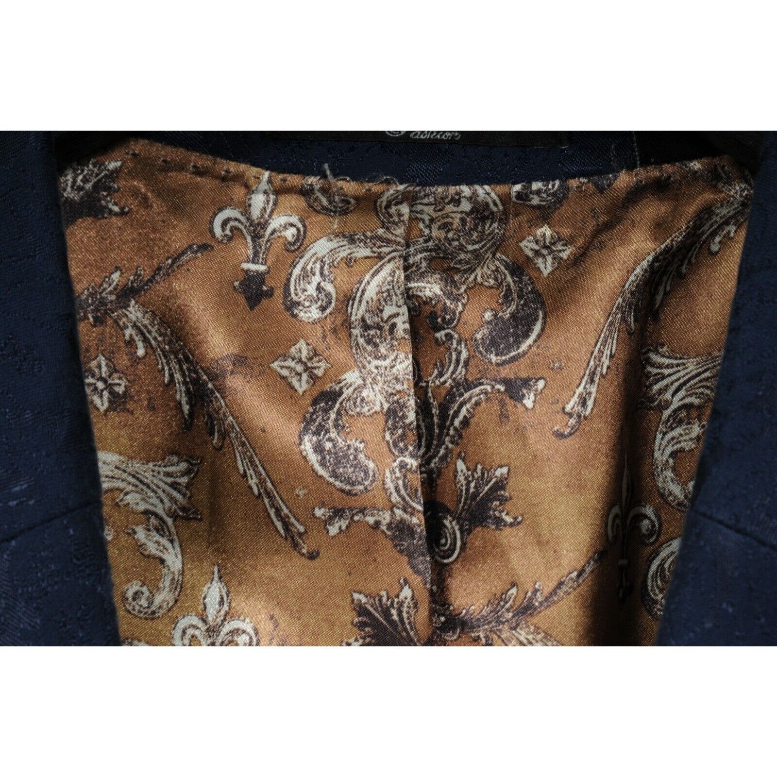 Ted Baker Jacquard Print Blazer 44 R Navy Blue Size 44R - 6 Thumbnail
