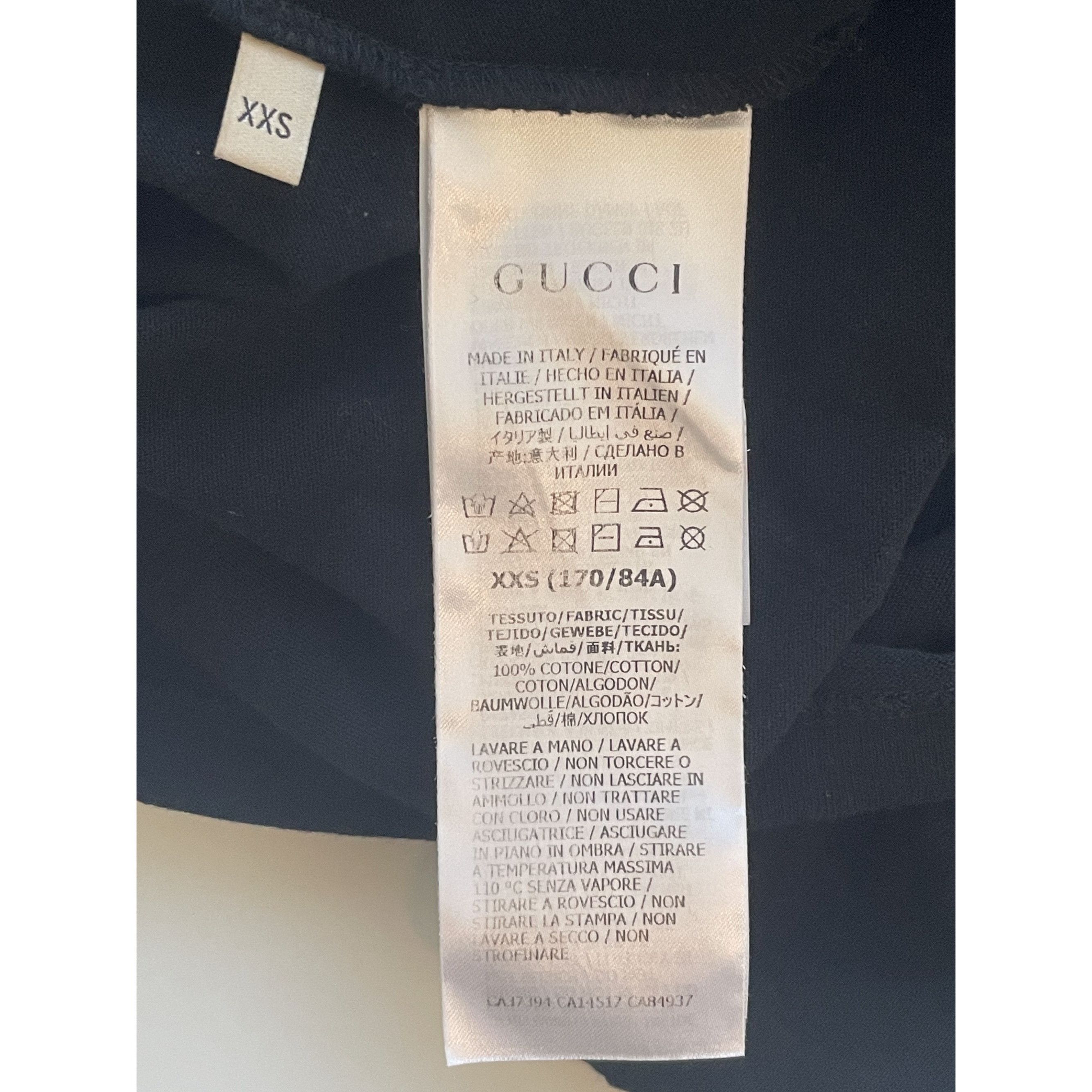 Gucci Gucci Black T-Shirt Rainbow Logo "Prodiges DAmor" Design XXS Size XXS / US 00 / IT 34 - 8 Thumbnail