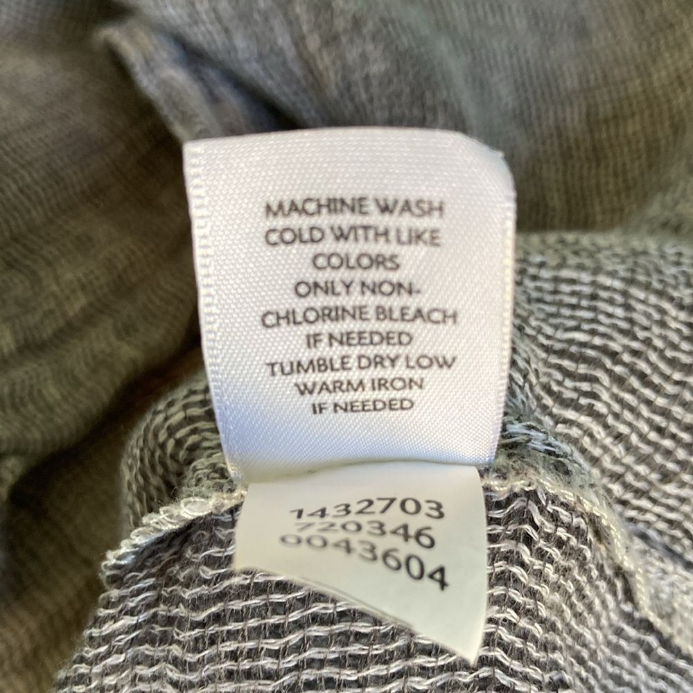 Eileen Fisher J Jill Pure Jill XS Linen Gray Oversized (50" Bust ) Top Sheer Woven 3/4 Sleeve Size S / US 4 / IT 40 - 8 Thumbnail