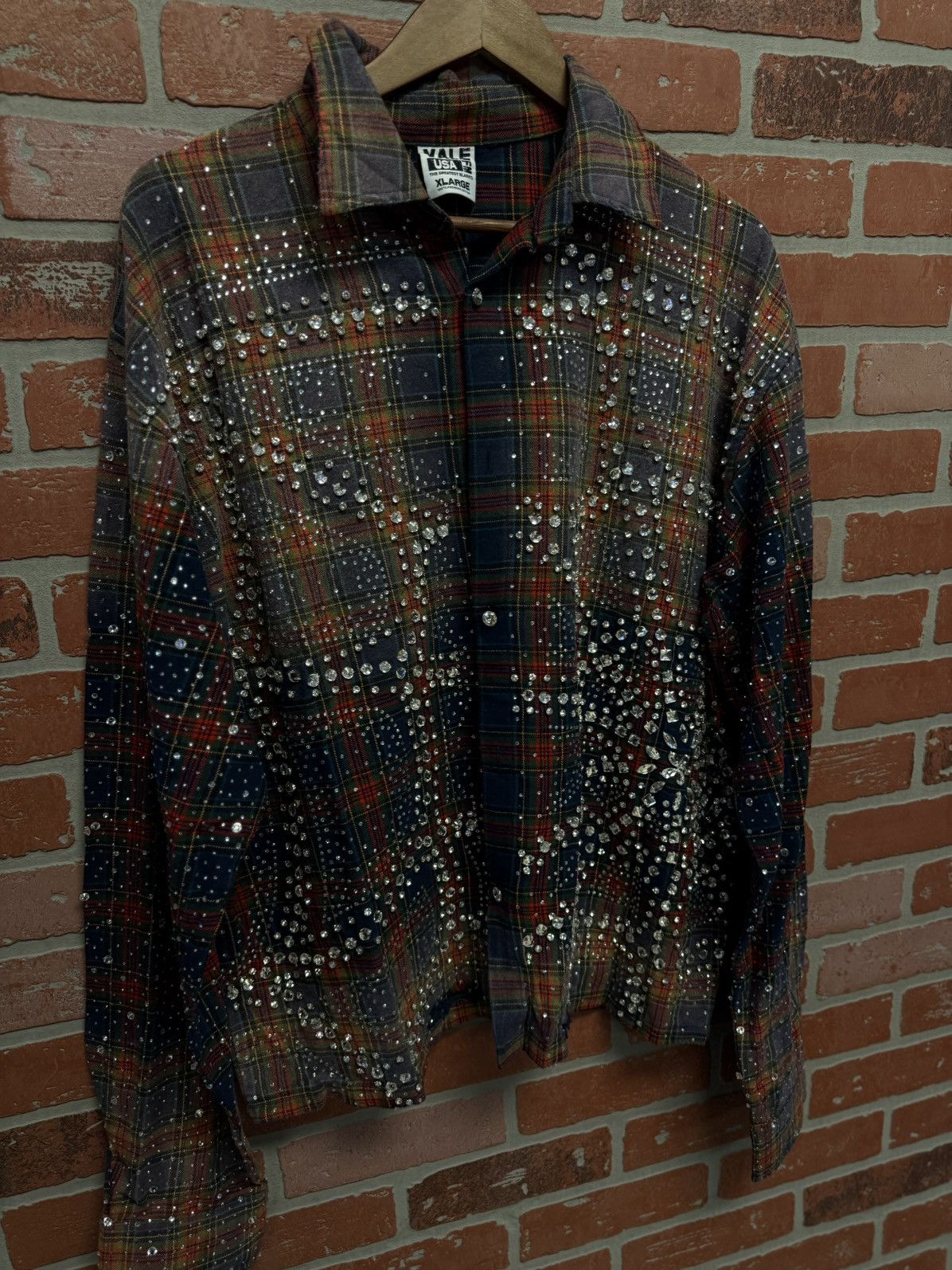 Vale Valley Crystal Flannel Long Sleeve Stones Size XL (NEW) 💎 Size US XL / EU 56 / 4 - 2 Thumbnail
