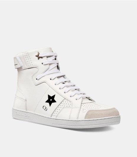 Dior o1w1db10924 Star High-Top Sneaker in White Size US 10 / IT 40 - 2 Thumbnail