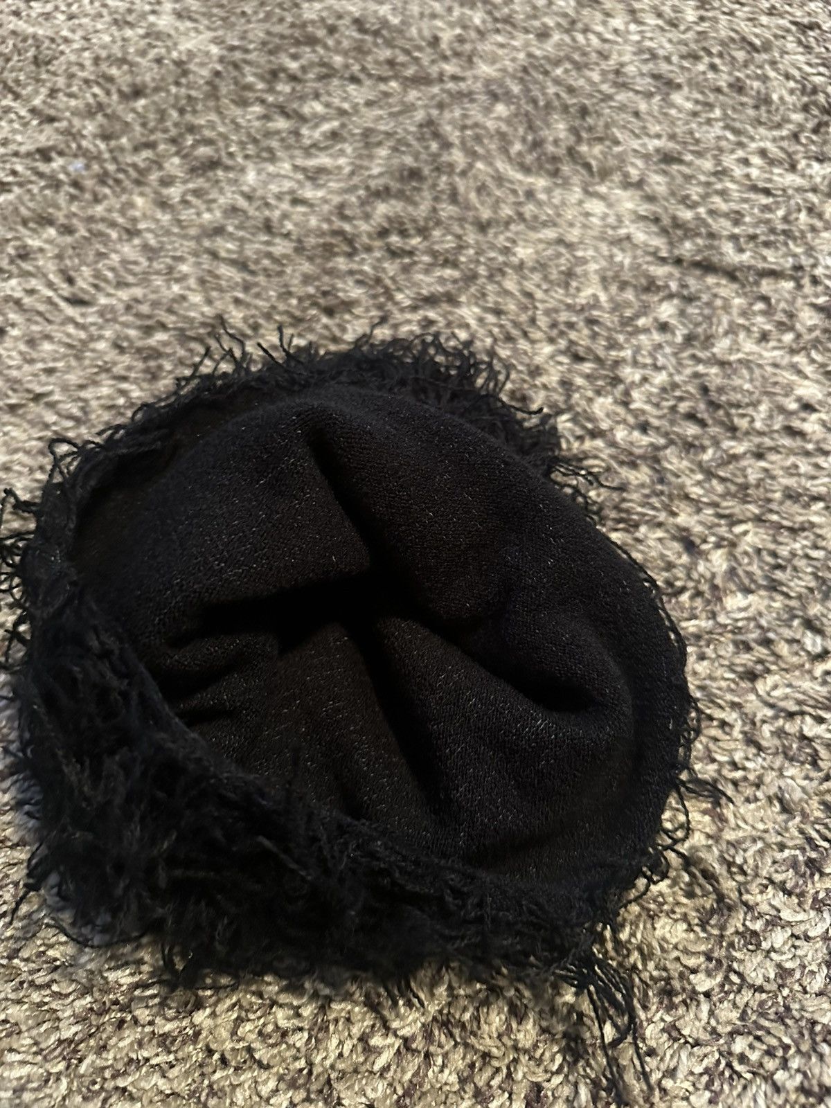 Other Stylish Black Fuzzy Flare Beanie Hat Black One Size Unisex Size ONE SIZE - 2 Thumbnail