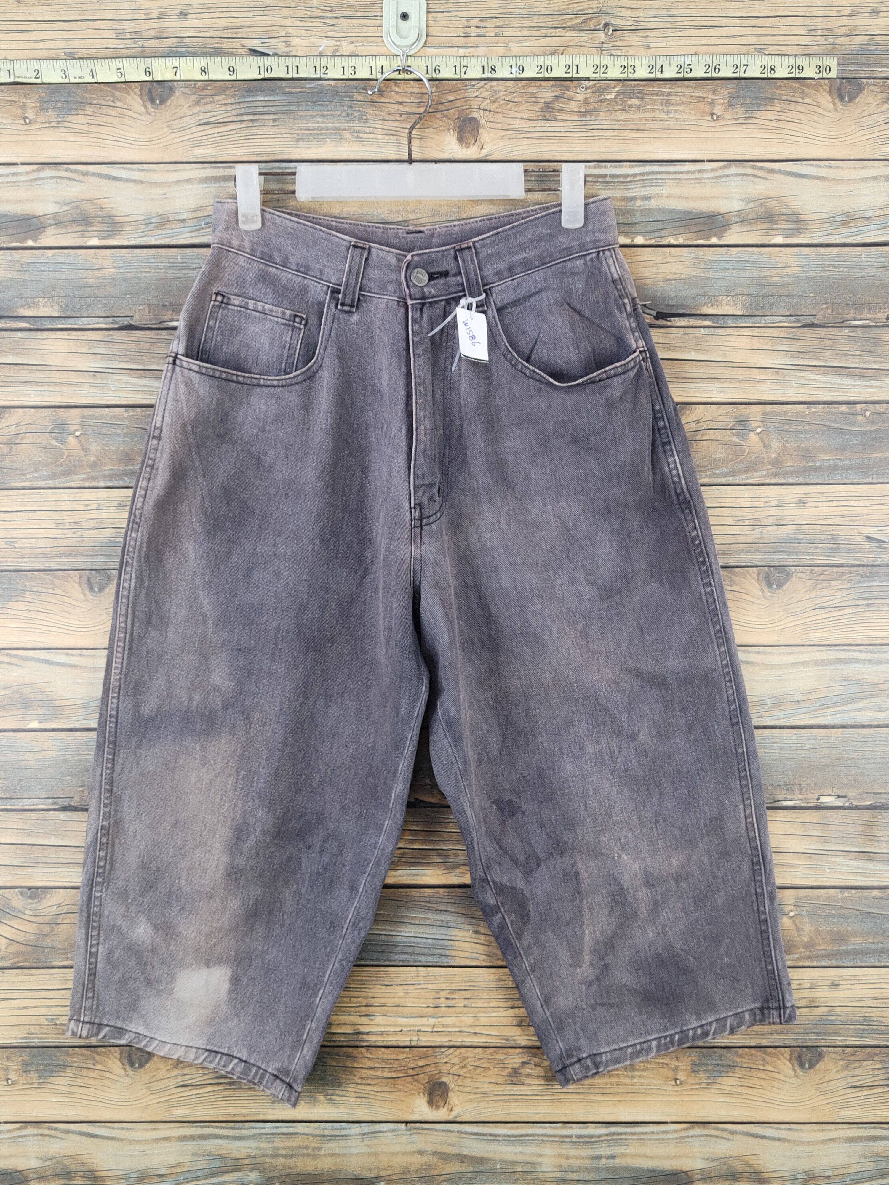 Big John Big John Dark Gray Distressed Ripped denim Jeans #W1586 Size US 28 / EU 44 - 1 Thumbnail