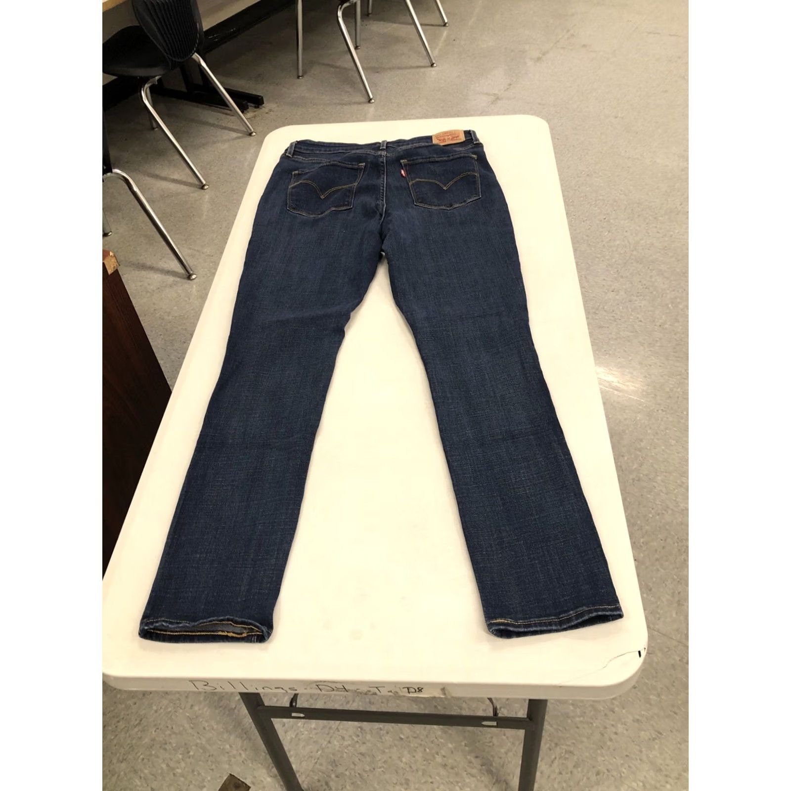 Levi's Levi's 721 High Rise Skinny Jeans Womens 33 Blue Stretch Denim Slim Fit 30x31 Size 33 Color Blue Size 24" / US 00 / IT 34 - 4 Thumbnail