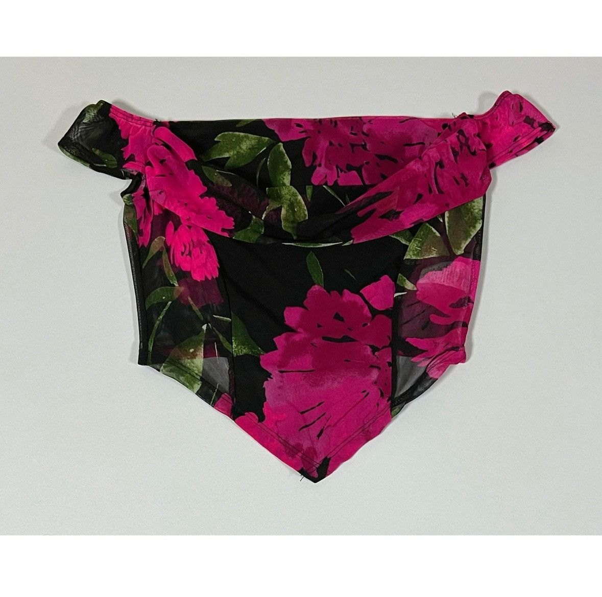 Japanese Brand Black Pink Floral Off-The-Shoulder Corset Blouse Size S 🌺✨ Size S / US 4 / IT 40 - 1 Thumbnail