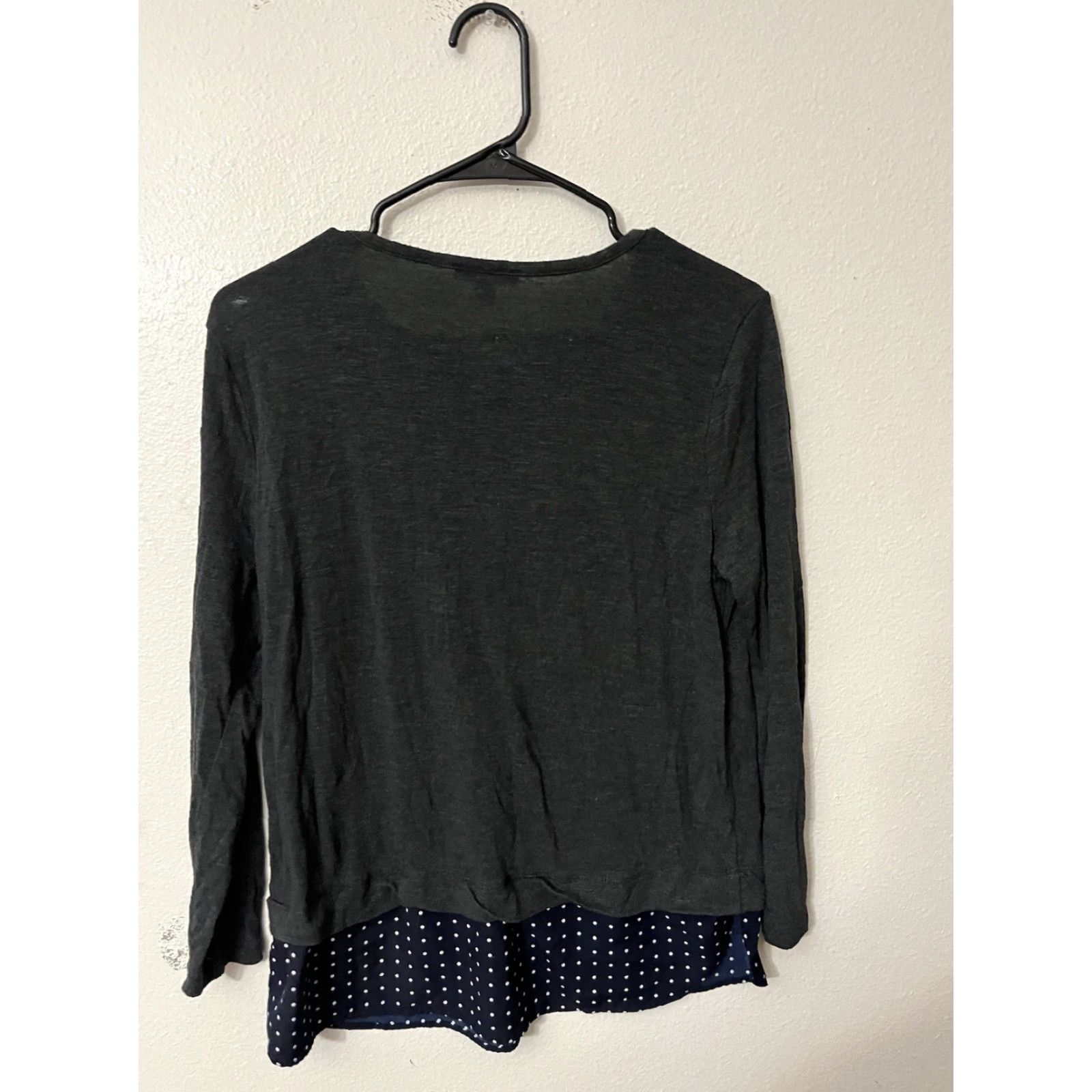 J.Crew J. Crew Mercantile Gray Twofer Faux Layer Long Sleeve Sweater Top Womens Size M Size M / US 6-8 / IT 42-44 - 3 Thumbnail