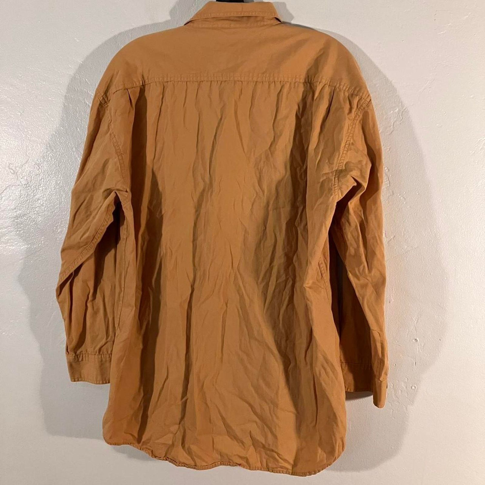 Vintage Work n’ Sport Yellow Canvas Button Up Work Shirt 2XL Tall Size US XXL / EU 58 / 5 - 4 Thumbnail