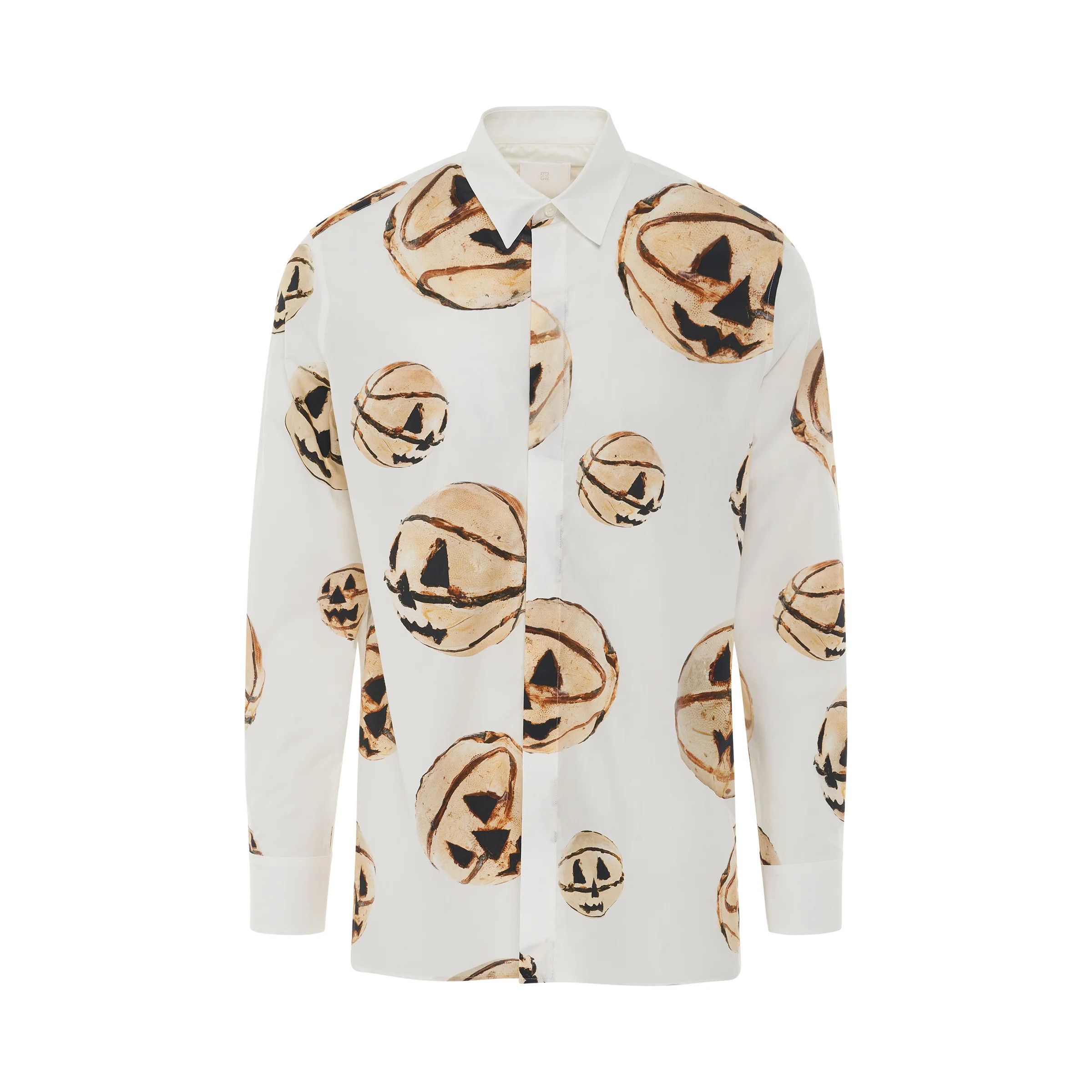 Givenchy o1mris0824 Print Shirt in White/Yellow Size US M / EU 48-50 / 2 - 1 Thumbnail
