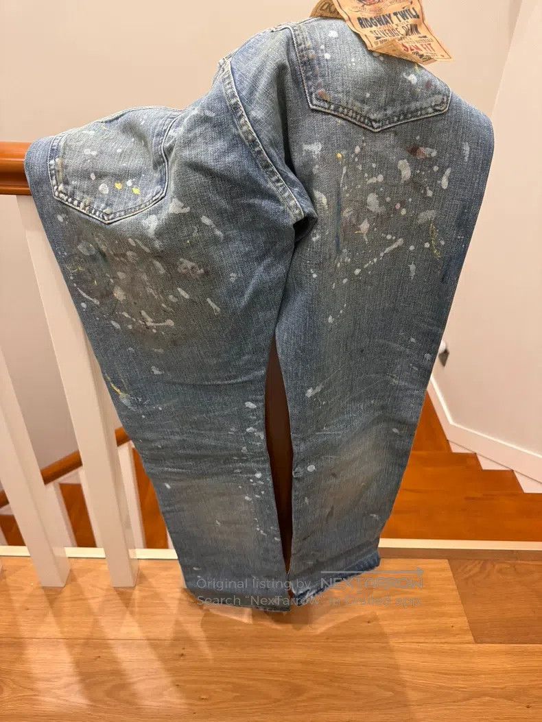 RRL Ralph Lauren RRL Ralph Lauren Slim Fit Spray Paint Slimming Jeans Size US 40 / EU 56 - 3 Thumbnail