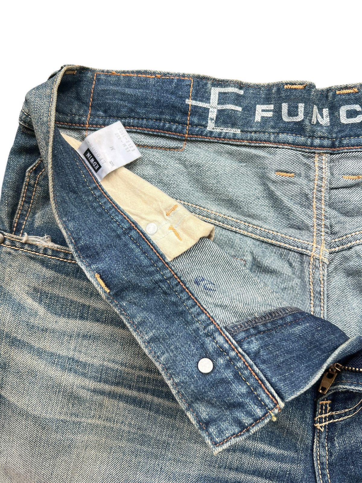 Edwin Vintage Edwin Function Distressed Denim Jeans 35x34 Size US 35 - 11 Thumbnail