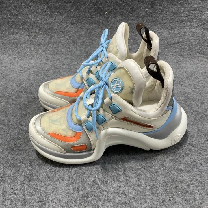 Louis Vuitton Louis Vuitton Archlight Blue and White Sneakers 0079 Size US 6 / IT 36 - 1 Thumbnail