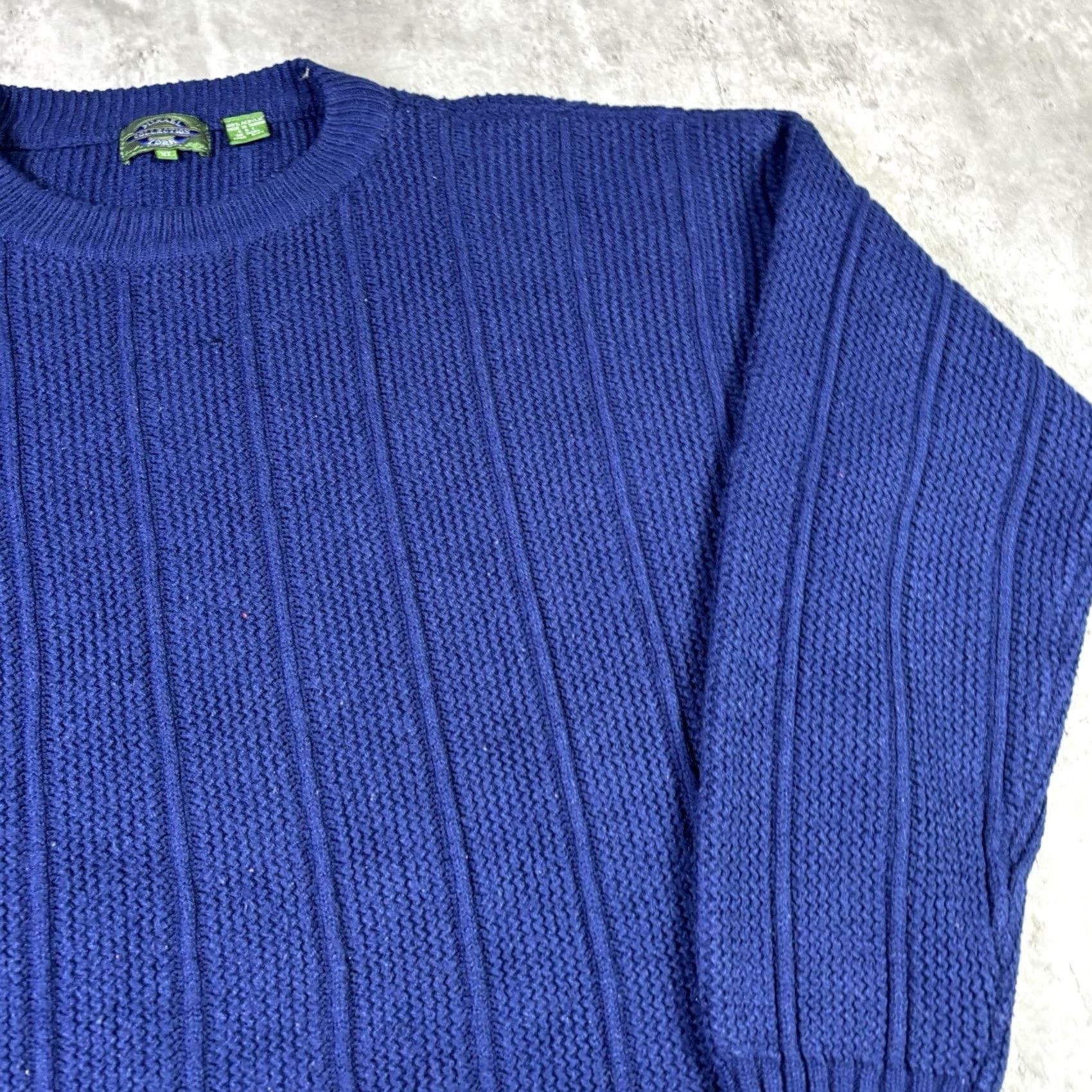 Vintage VINTAGE 90s Chunky-Knit Blue Pullover Crewneck Sweater Adult XL 100% Acrylic Size US XL / EU 56 / 4 - 4 Thumbnail