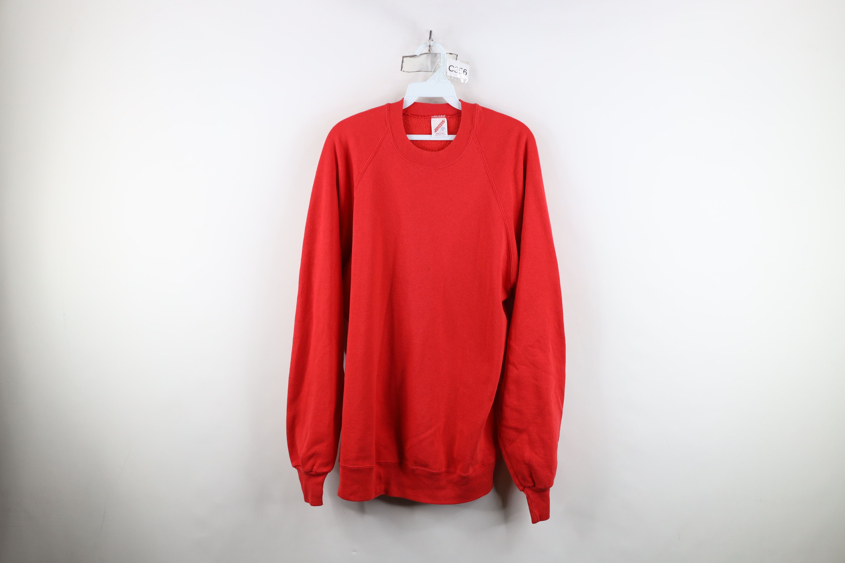 Vintage Vintage 90s Streetwear Blank Crewneck Sweatshirt Red USA Size US XXL / EU 58 / 5 - 1 Thumbnail