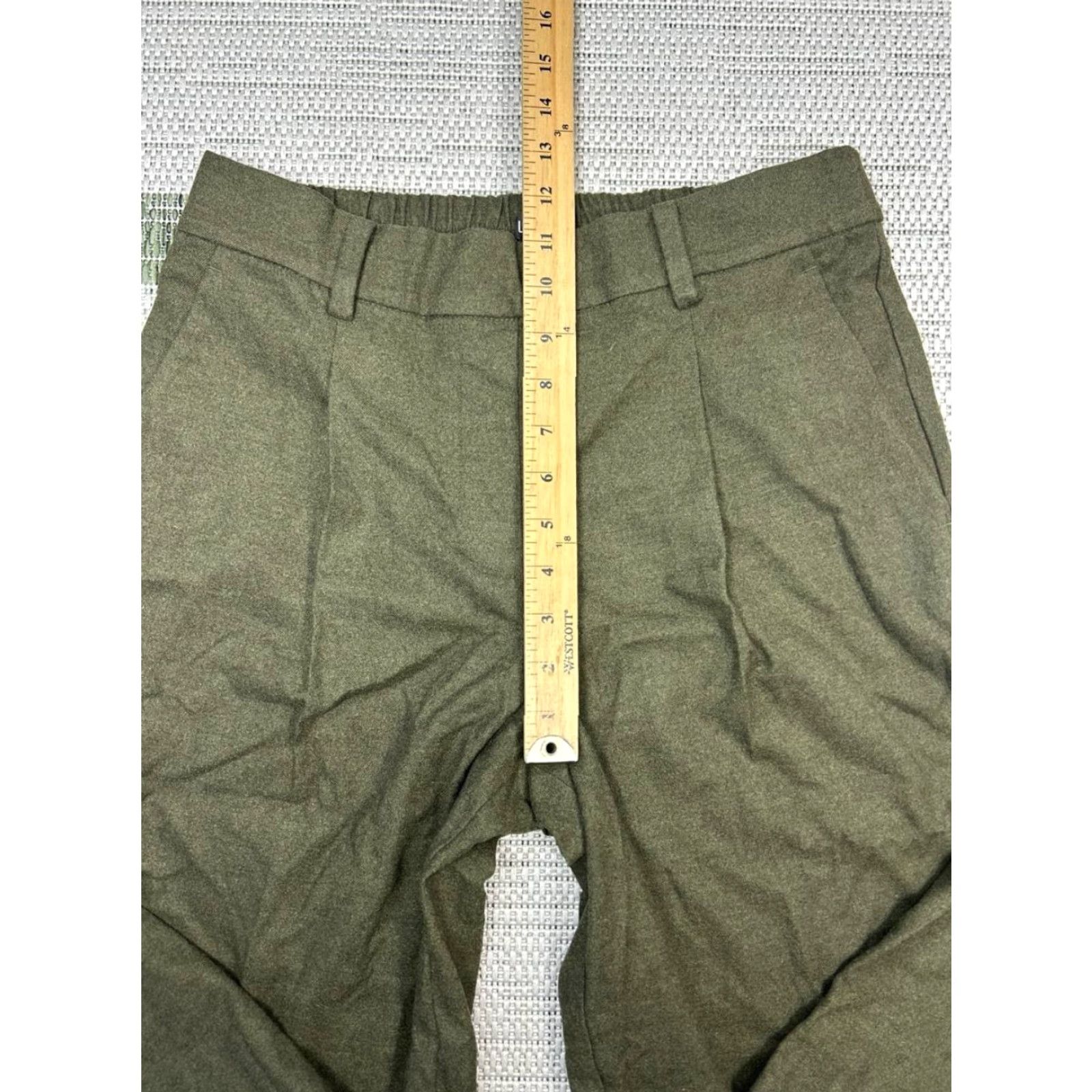 Loft Loft Pull On Tapered Leg Pants Womens Medium Green Stretch High Rise Casual New Shirt Size 32" / US 10 / IT 46 - 4 Thumbnail