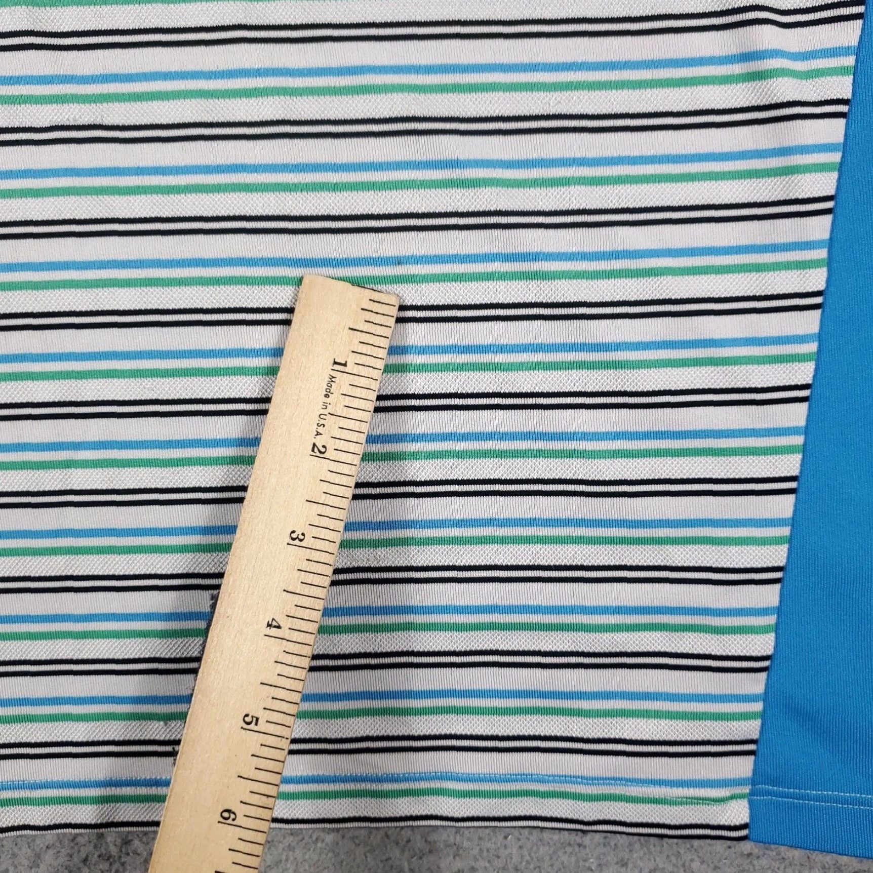 Under Armour VINTAGE Under Armour Polo Shirt Womens M Blue Striped Golf Ladies Short Sleeve Size M / US 6-8 / IT 42-44 - 4 Thumbnail