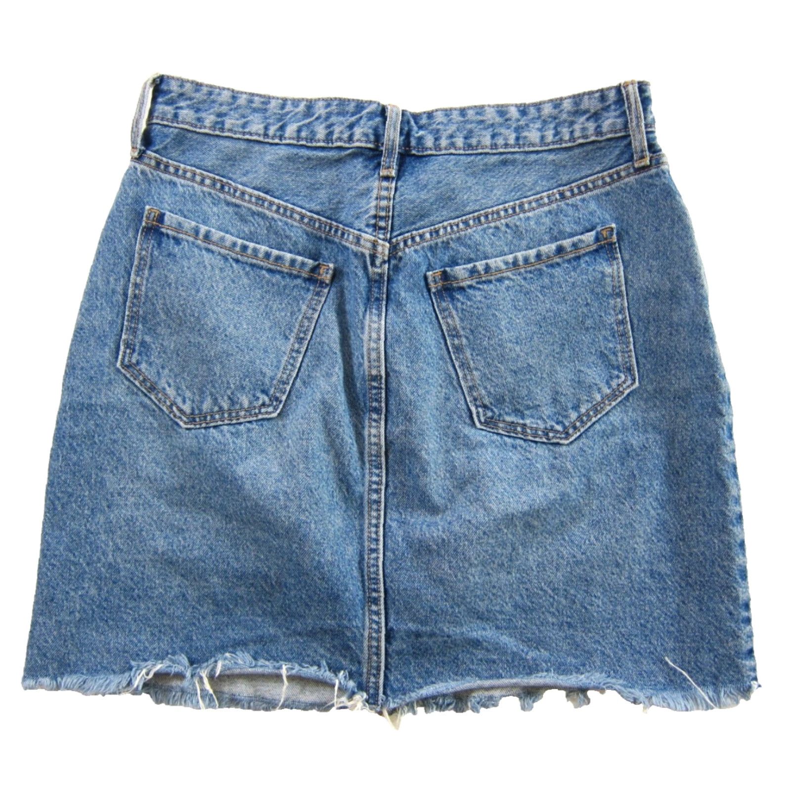 Old Navy Old Navy Floral Sun Embroidered High Rise Denim Skirt 10 Women Blue Button Fly Pockets Cotton Denim Short Moda Vintage: No Size 32" / US 10 / IT 46 - 2 Thumbnail