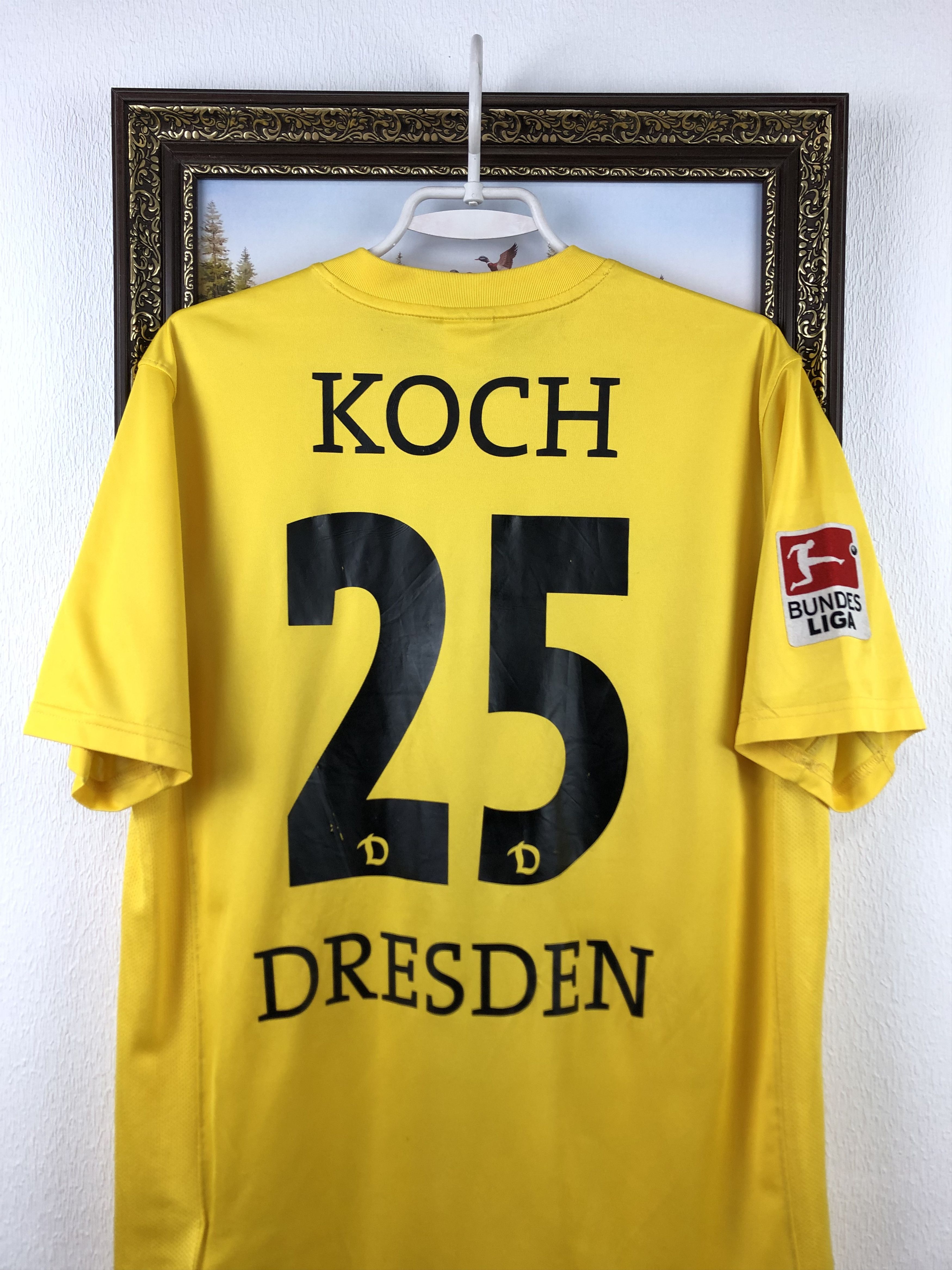 Nike Dynamo Dresden shirt Soccer #25 Koch Jersey Player Issue Size US L / EU 52-54 / 3 - 2 Thumbnail