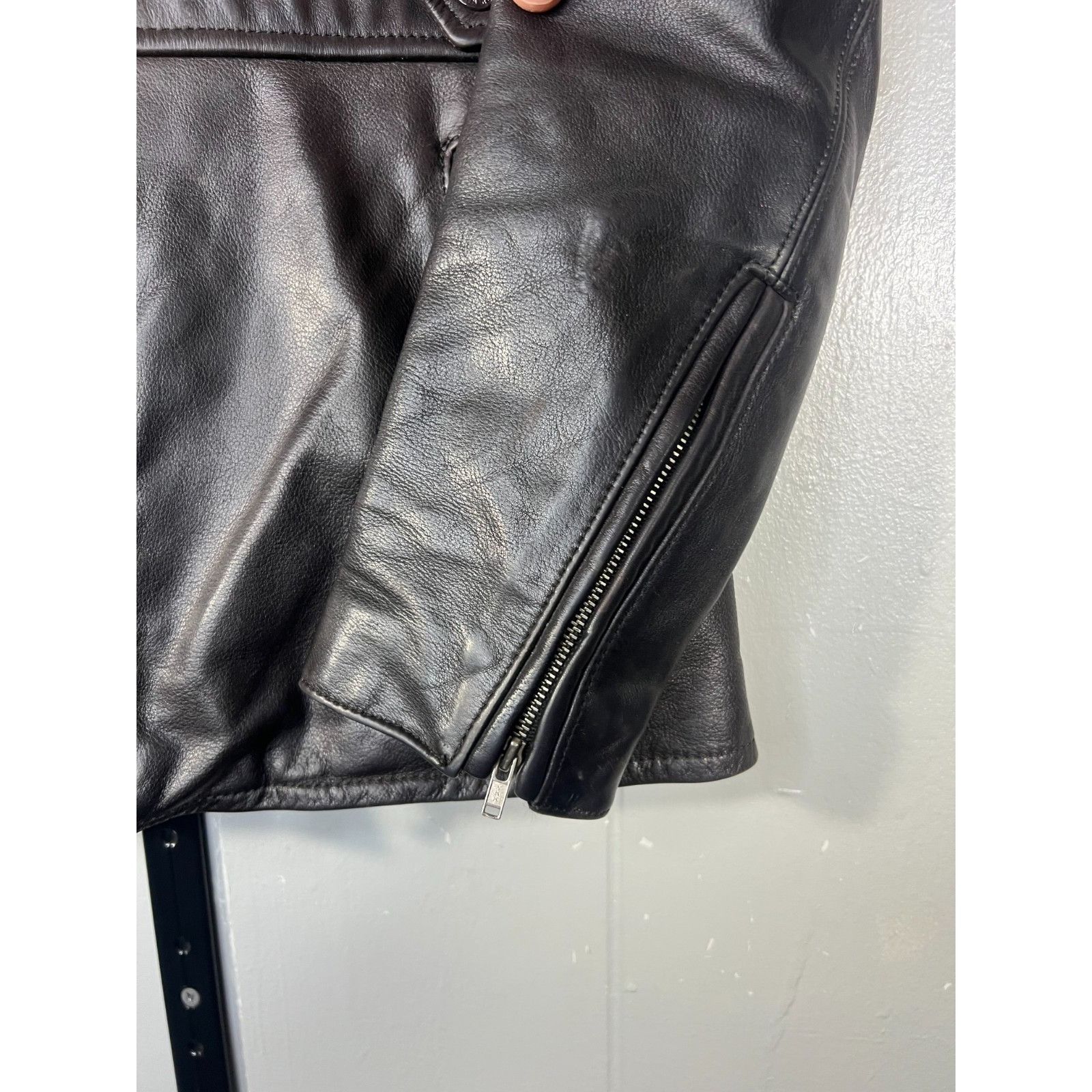 Banana Republic Vintage Banana Republic Leather Jacket Y2K Safari moto Women Size XS / US 0-2 / IT 36-38 - 5 Thumbnail