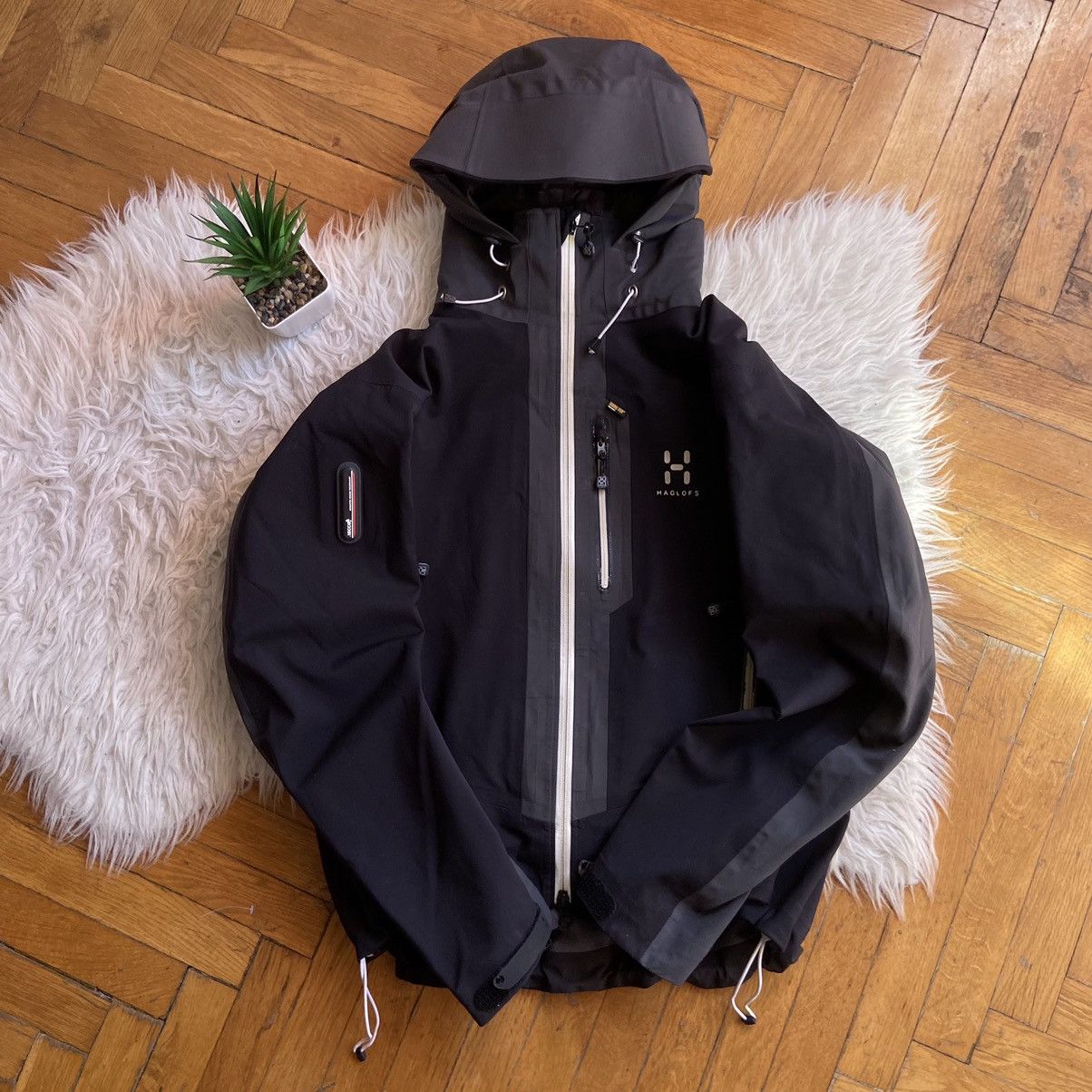 Haglofs × Vintage 📌 Haglofs Vintage Gore-Tex Recco Outdoor Jacket Size L / US 10 / IT 46 - 4 Thumbnail