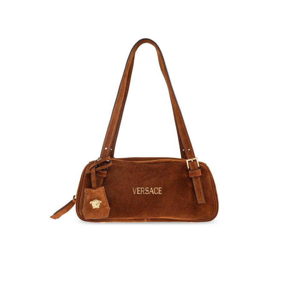 Versace VERSACE Tag Bowling Brown Suede Shoulder Bag New & Authentic Size ONE SIZE - 1 Thumbnail