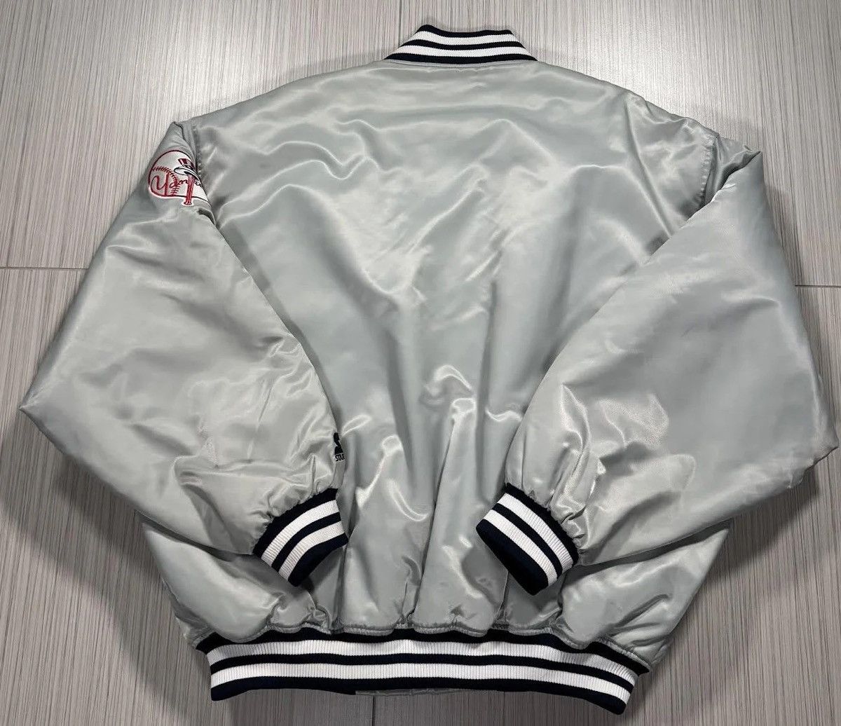 Starter Vintage Starter New York Yankees Silver Dugout Jacket 3XL Size US XXL / EU 58 / 5 - 4 Thumbnail