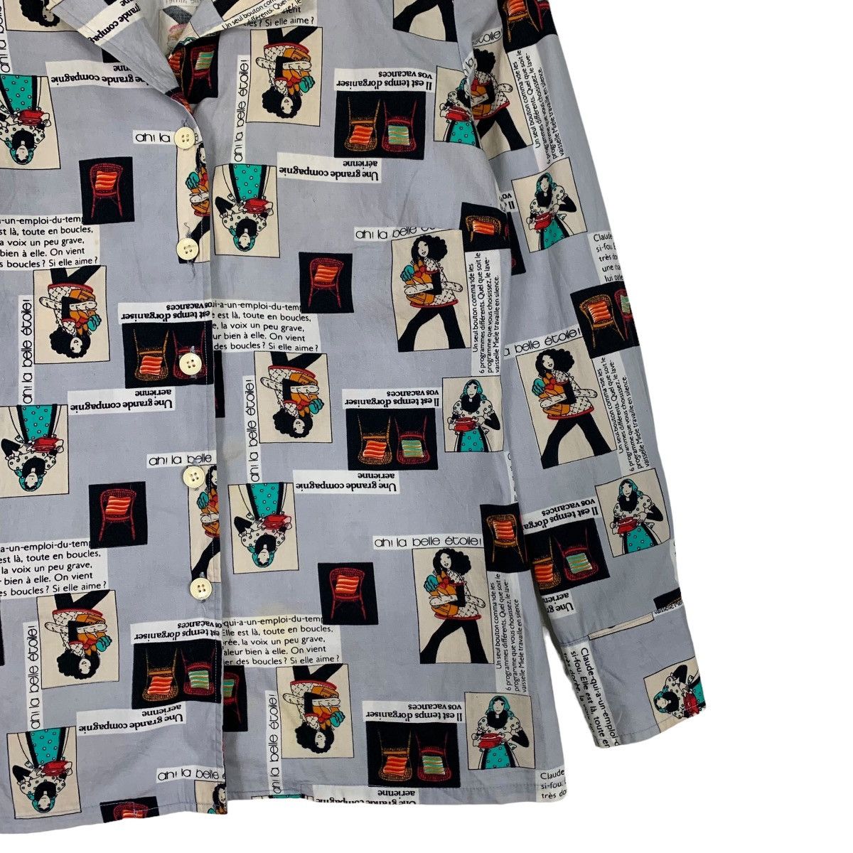 Japanese Brand BELLE ETOILE Fullprint Shirt #0117-C6 Size S / US 4 / IT 40 - 5 Thumbnail