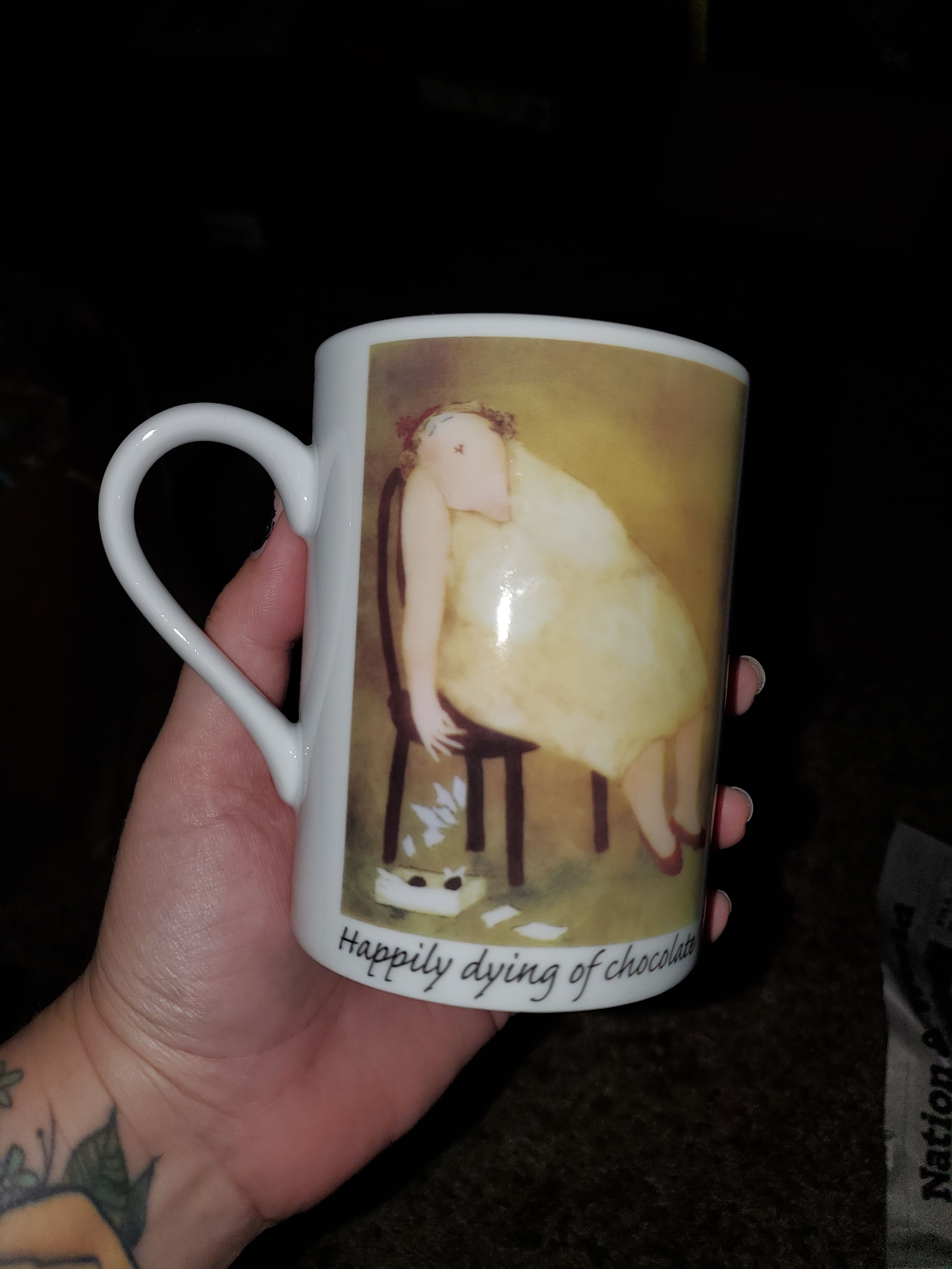 Vintage Vintage Erika Oller "Dying of Chocolate" Mug Size ONE SIZE - 4 Thumbnail