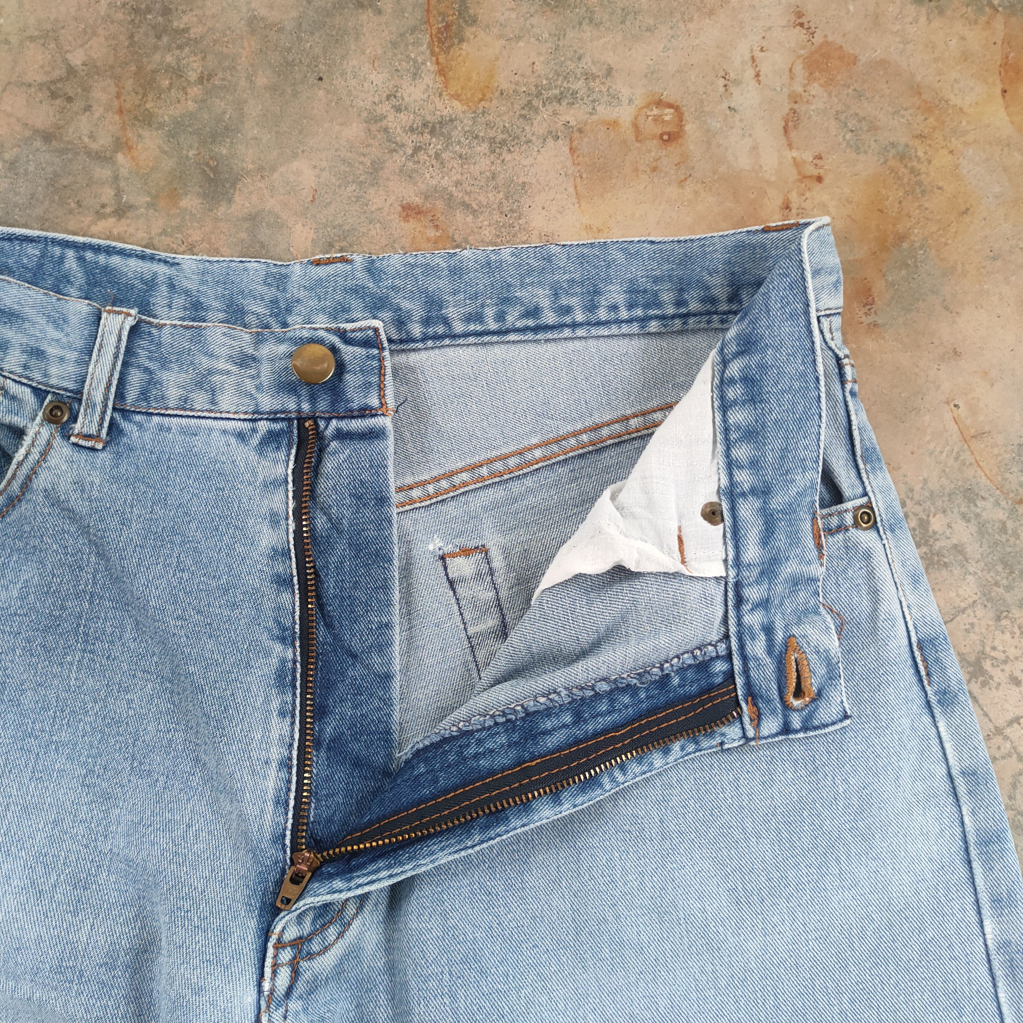 Japanese Brand × Jean × Vintage W32 VINTAGE JAPANESE FADED DISTRESSED RIPPED JEAN PANTS Size US 32 / EU 48 - 7 Thumbnail