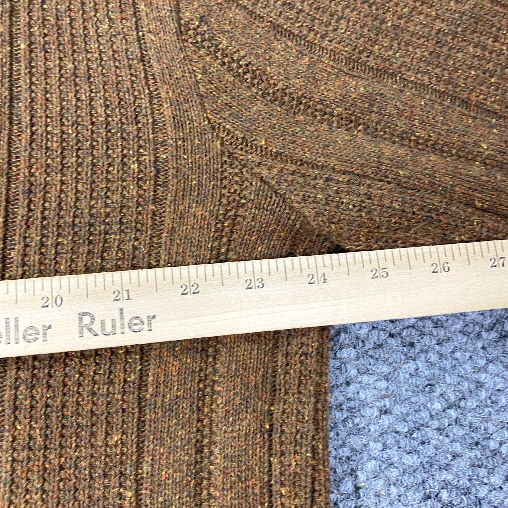 Bill Blass Bill Blass Sweater Mens XL Brown Ribbed Knit Crewneck Pullover Cotton Blend Size US XL / EU 56 / 4 - 6 Thumbnail